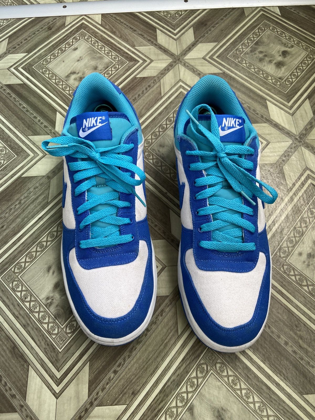 Nike × Vintage Nike Dunk Low "Blue Canvas" (255152-100, US12 / EUR46) Size US 12 / EU 45 - 3 Thumbnail