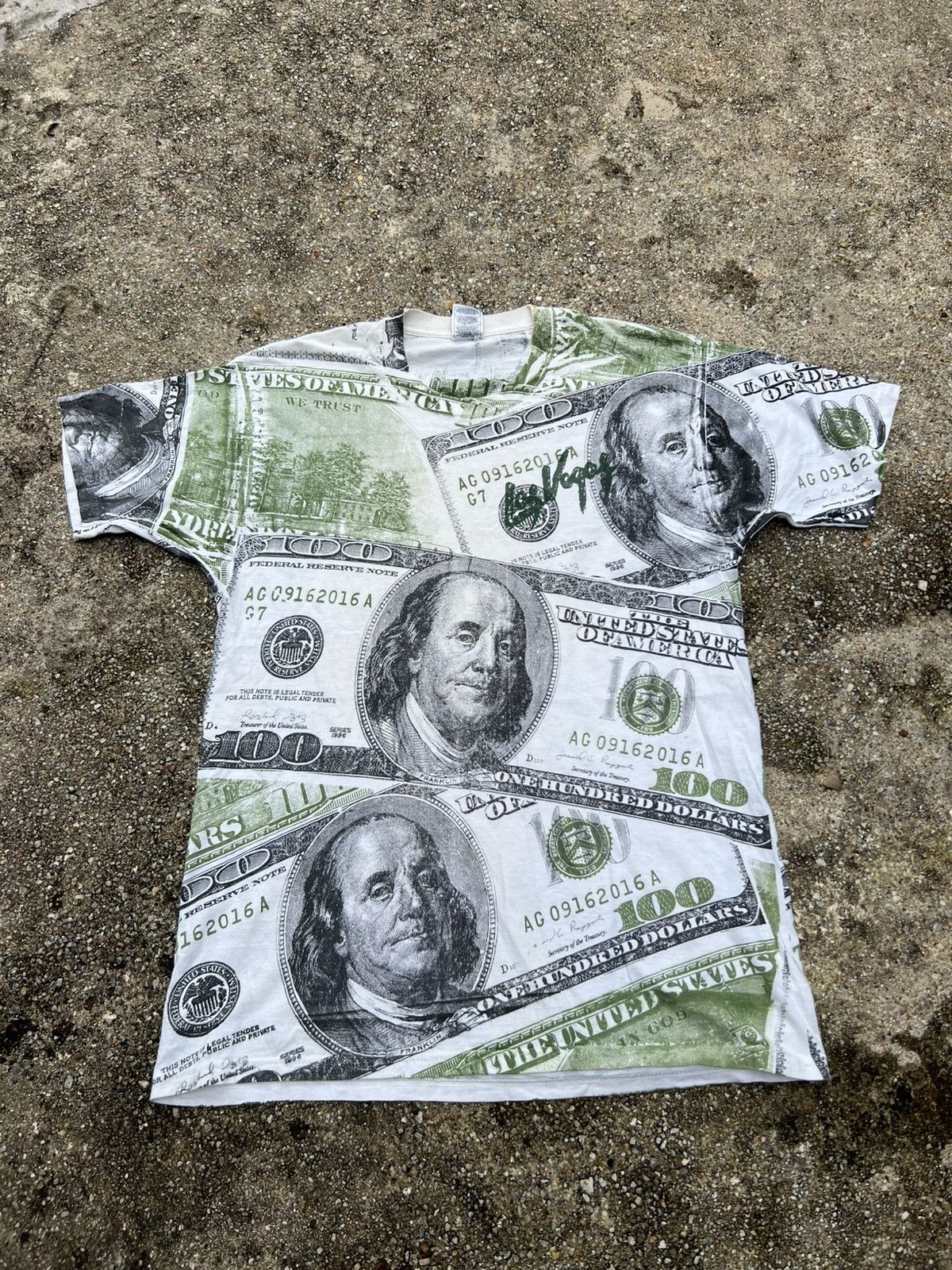 Hypebeast × Vintage Vintage Dolar USD Overprint Shirt Size US L / EU 52-54 / 3 - 1 Thumbnail