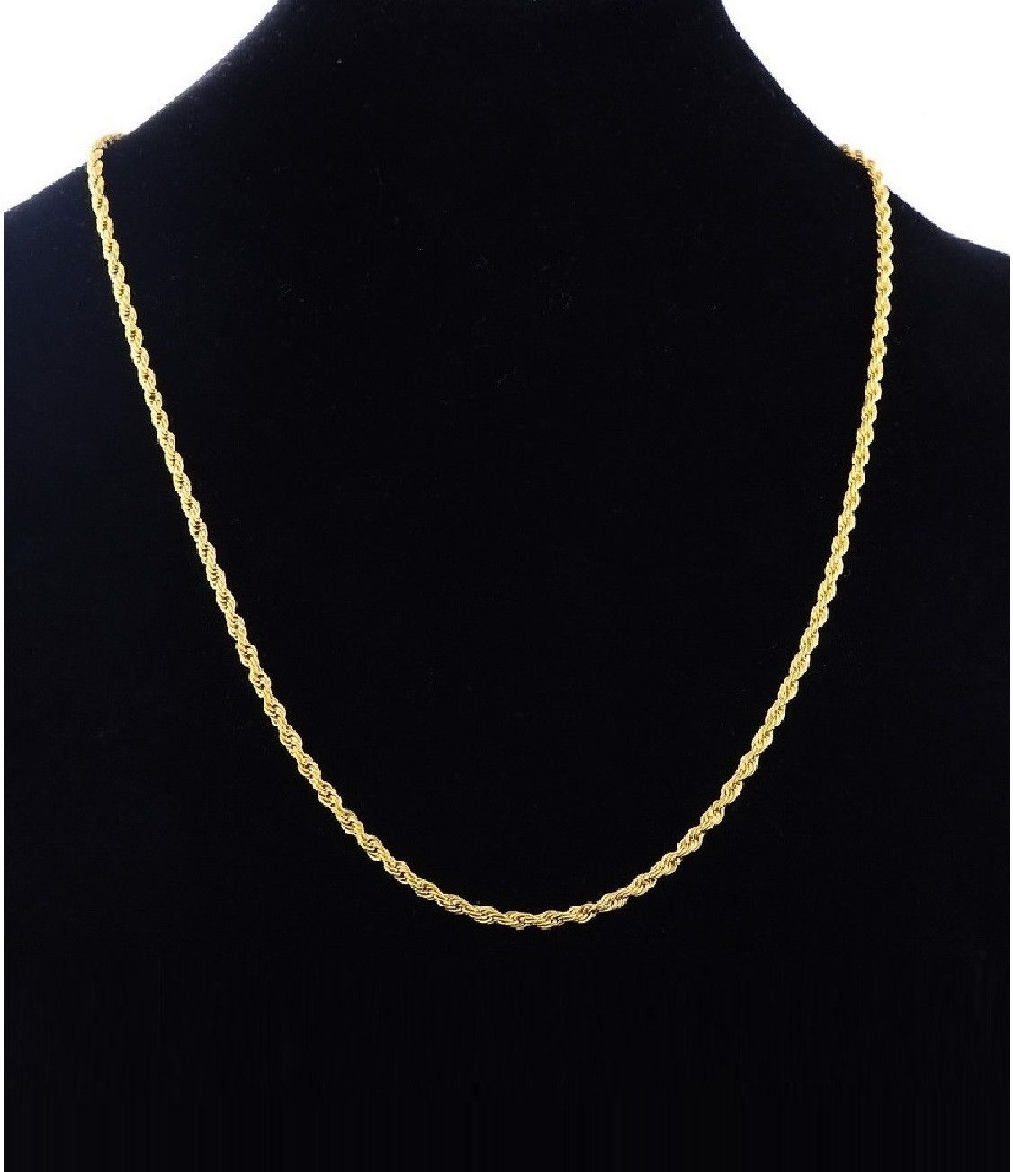 Other 18KGP 30'' Rope Necklace Diamond-cut Solid Chain Gift Size ONE SIZE - 3 Thumbnail
