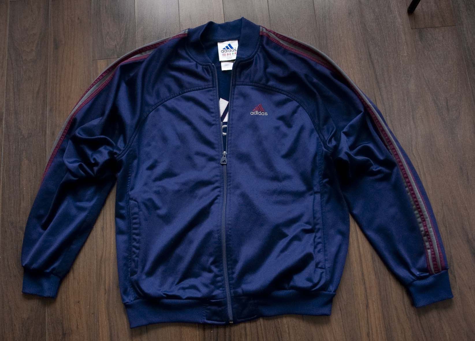 Adidas × Vintage Adidas Vintage Track Jacket Oversize M or L Dark Blue Size US M / EU 48-50 / 2 - 1 Thumbnail