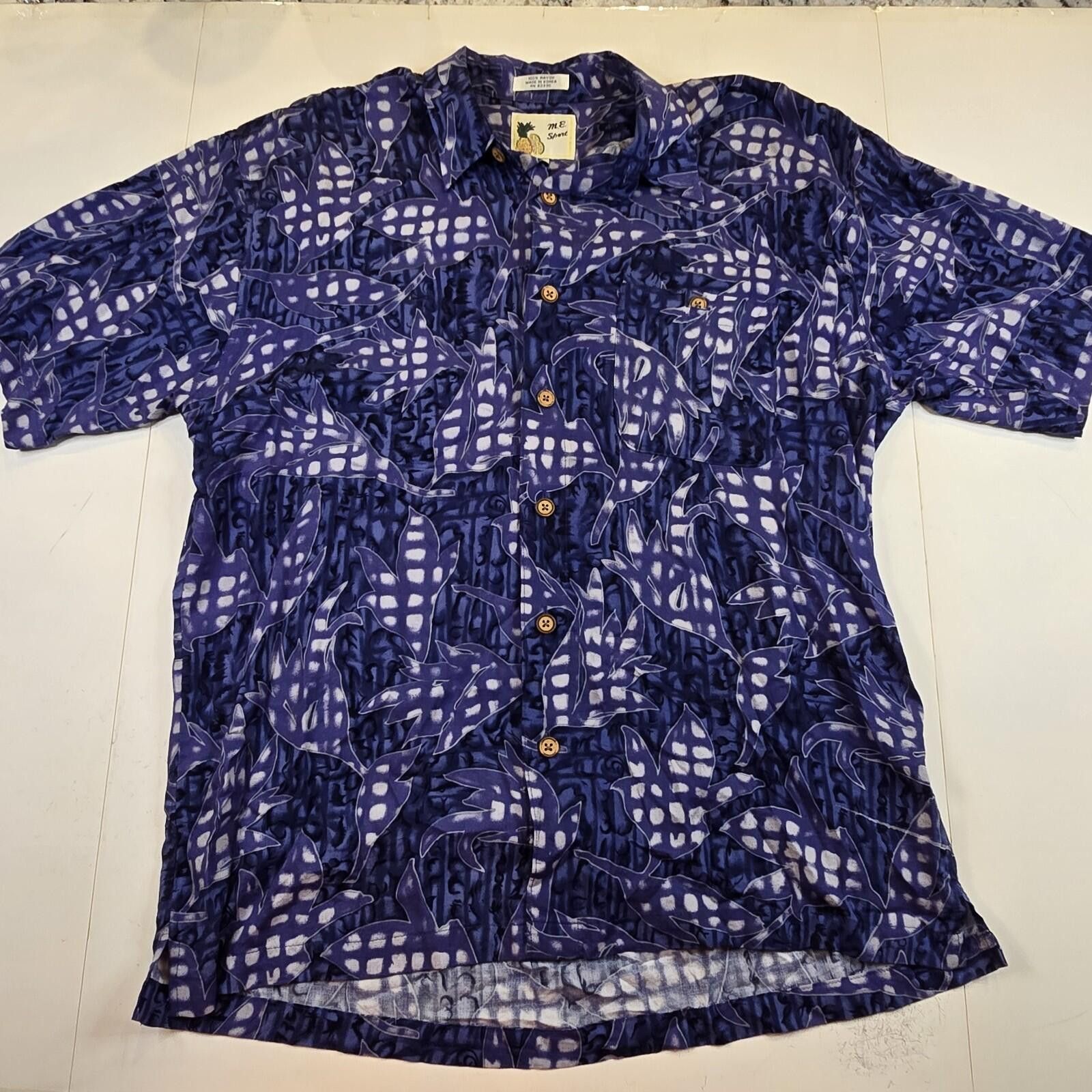 Other M.E. Sport Hawaiian Shirt Men L Vtg 90s Y2k Aloha Button Size US XXL / EU 58 / 5 - 5 Thumbnail