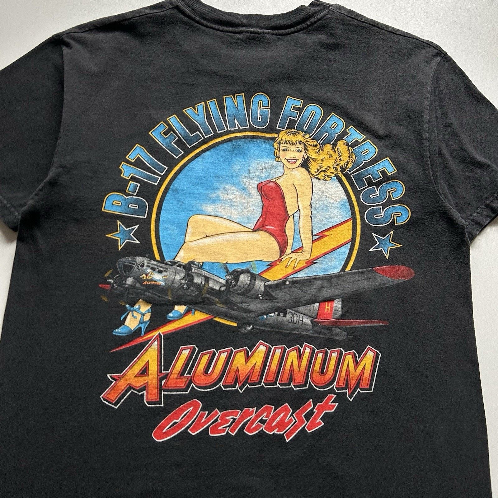 Hanes Vintage B-17 Flying Fortress Shirt Medium 90s Hanes Beefy T Size US M / EU 48-50 / 2 - 2 Thumbnail