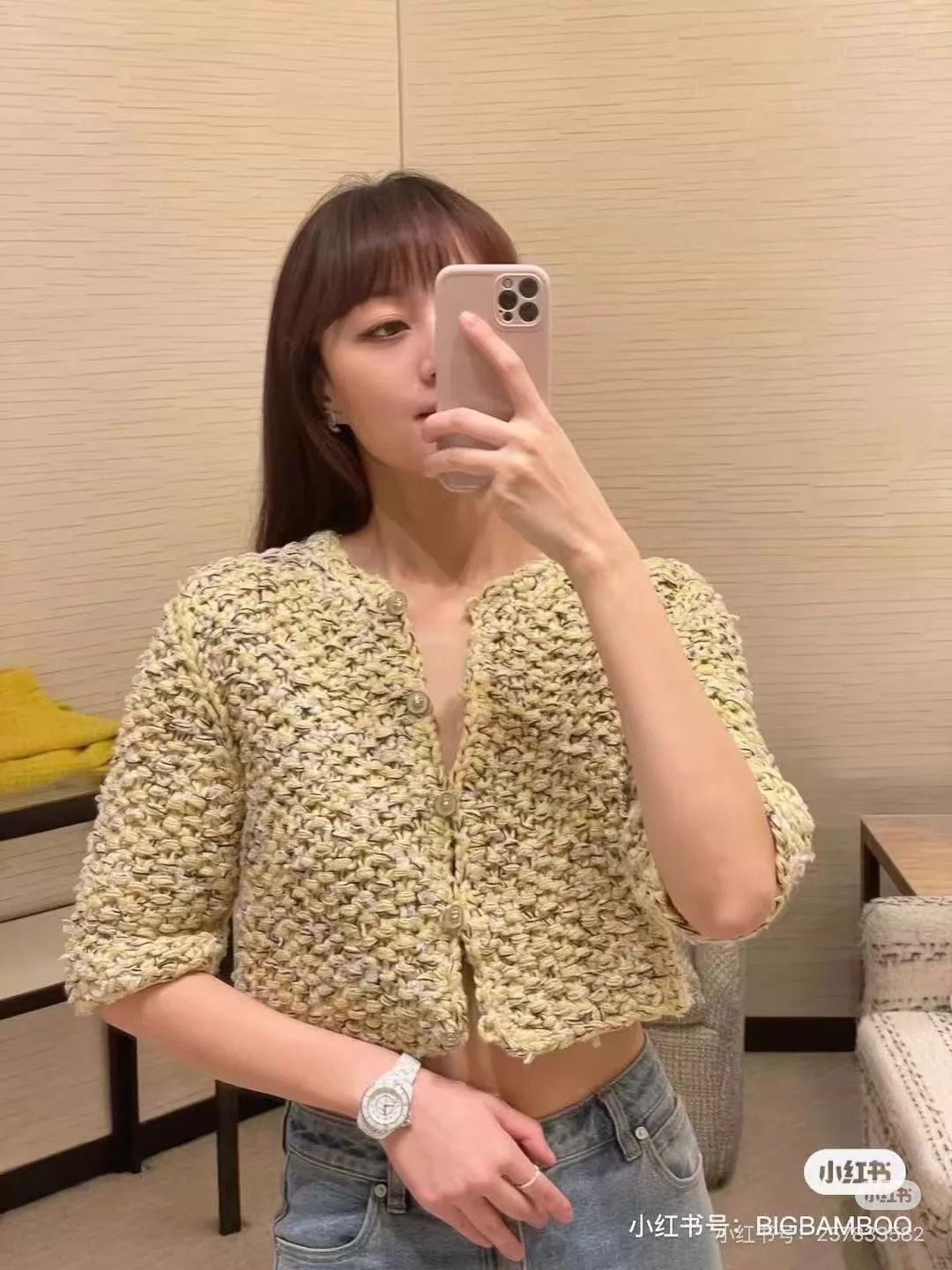 Chanel Chanel 22 SS Chicken Yellow Knit 5-Sleeve Cardi 34 Size XS / US 0-2 / IT 36-38 - 5 Thumbnail