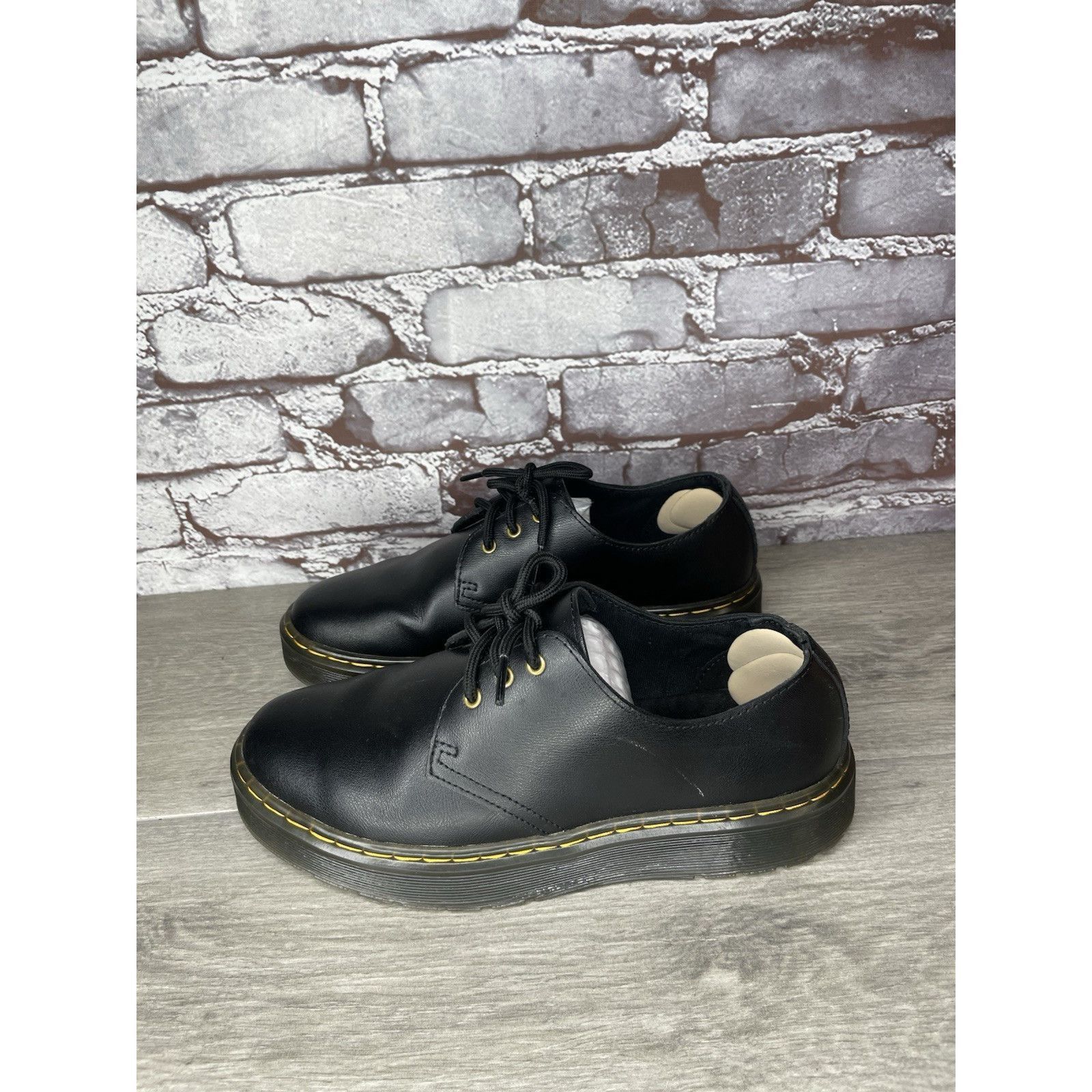Dr. Martens DR MARTENS Air Wair ZAVALALO Unisex Black Leather Shoes Wome Size US 7 / IT 37 - 13 Thumbnail