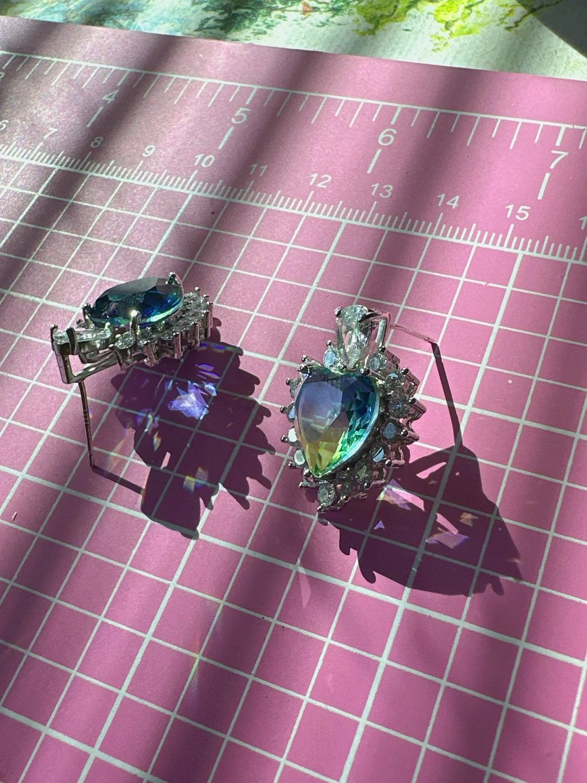 Nine West Nine West 2pc set necklace earring silver tone green blue Size ONE SIZE - 8 Thumbnail