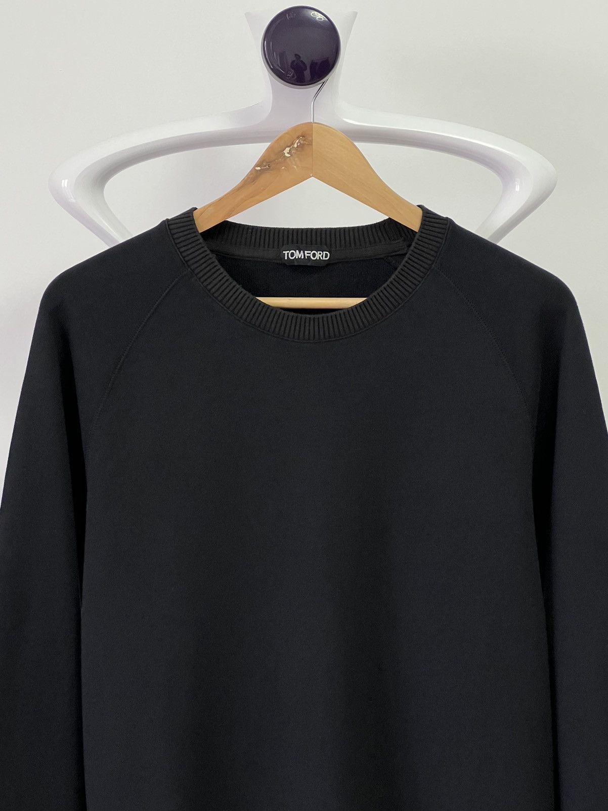 Tom Ford Tom Ford Black Cotton Sweatshirt Size US M / EU 48-50 / 2 - 2 Thumbnail
