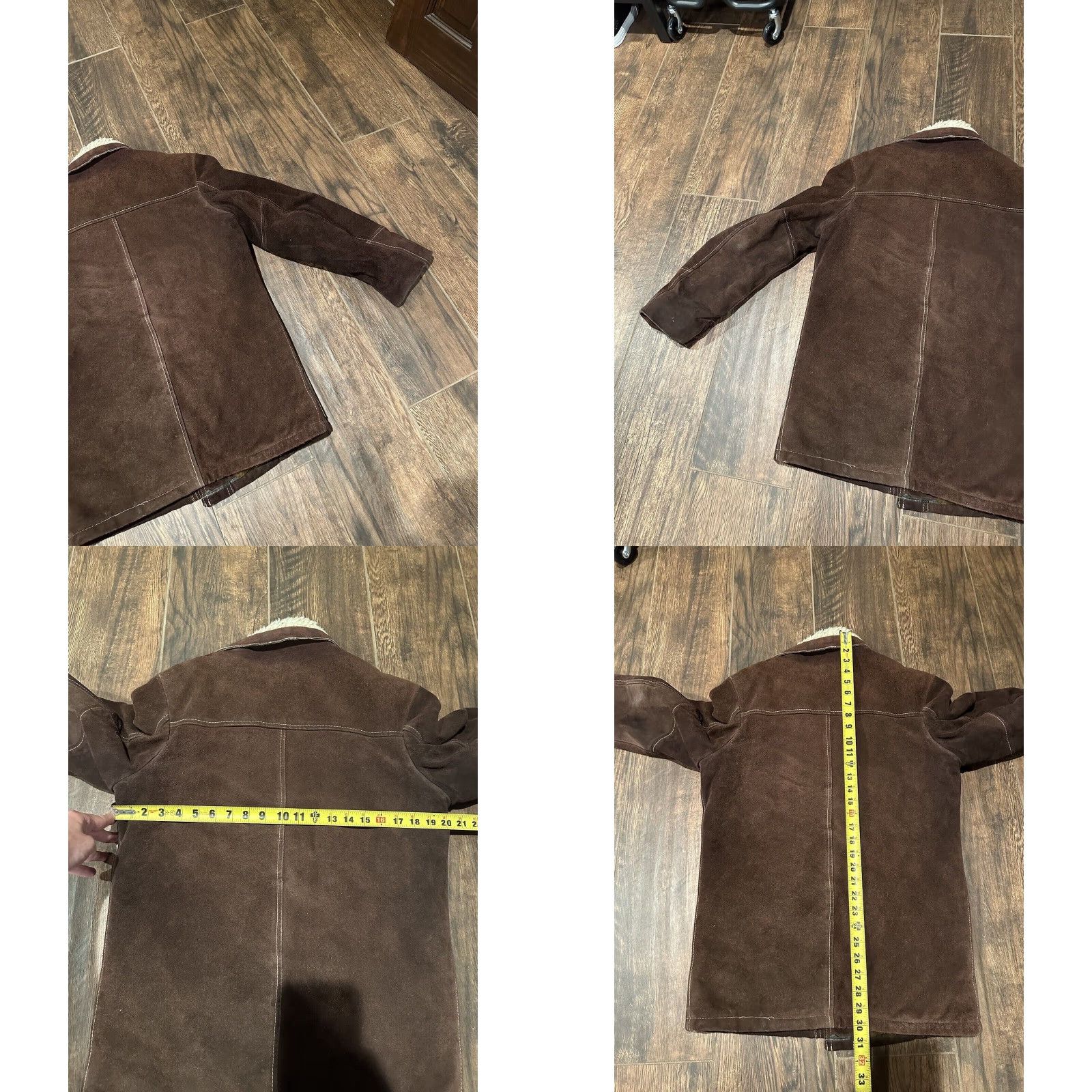 Vintage VINTAGE Cooper Suede Leather Sherpa Lined Western Jacket Coat 36 Brown 70s Mens Bomber Coat Size US XXS / EU 40 - 9 Thumbnail