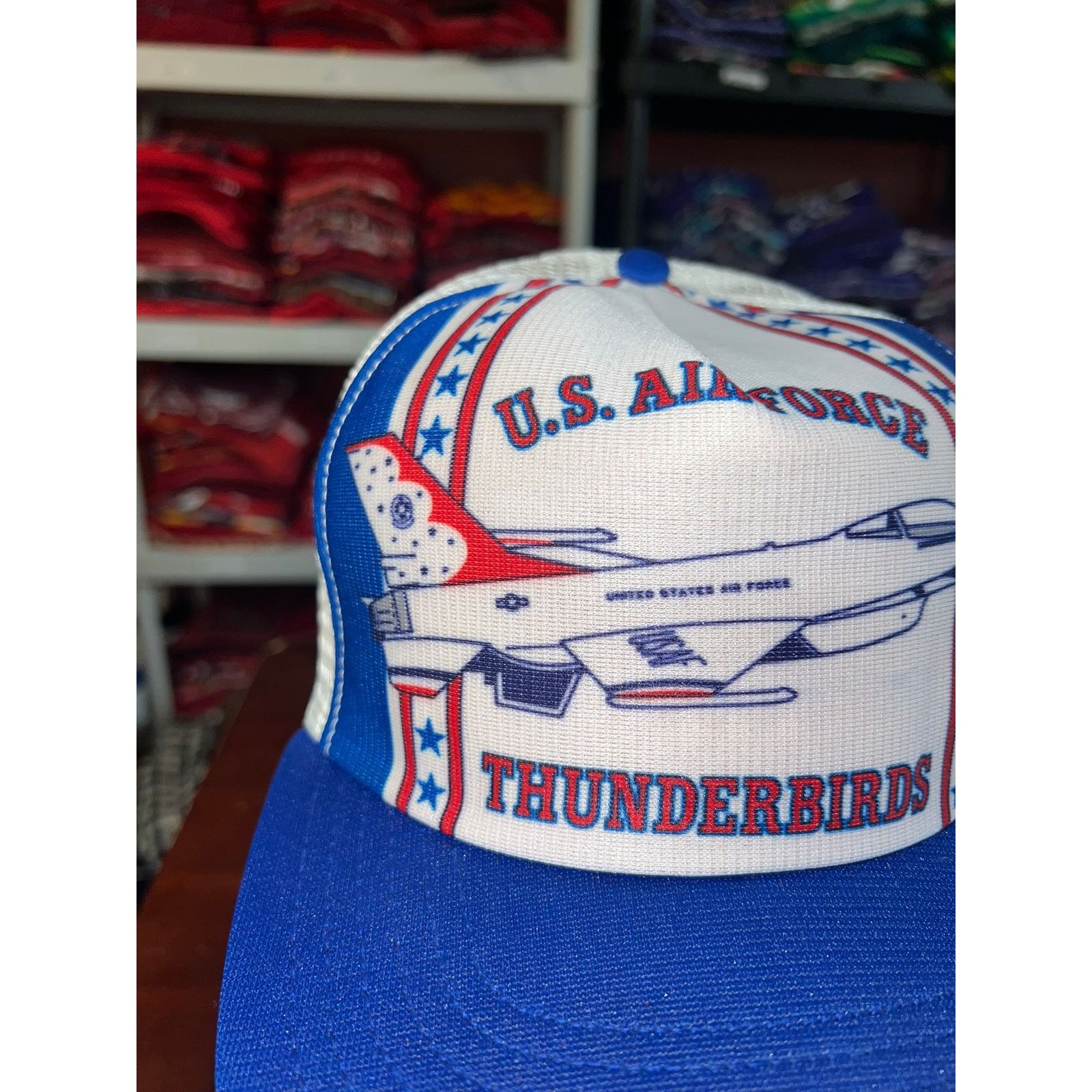 Vintage Vintage US Air Force Thunderbirds Snapback Trucker USAF 80s Size ONE SIZE - 3 Thumbnail