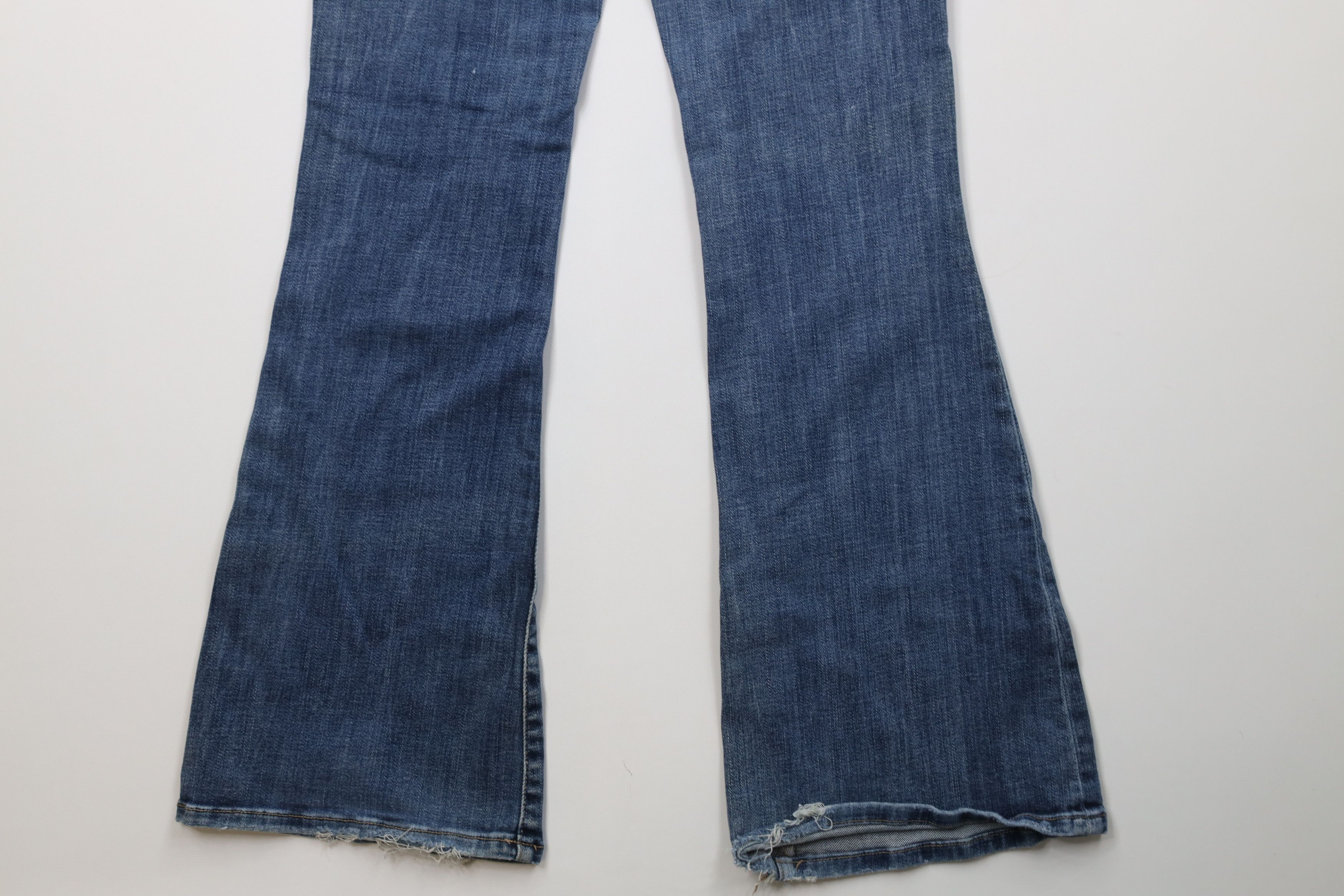 Vintage Vintage Y2K Buckle Black Fit Flared Wide Leg Jeans AS IS Size 26" / US 2 / IT 38 - 13 Thumbnail