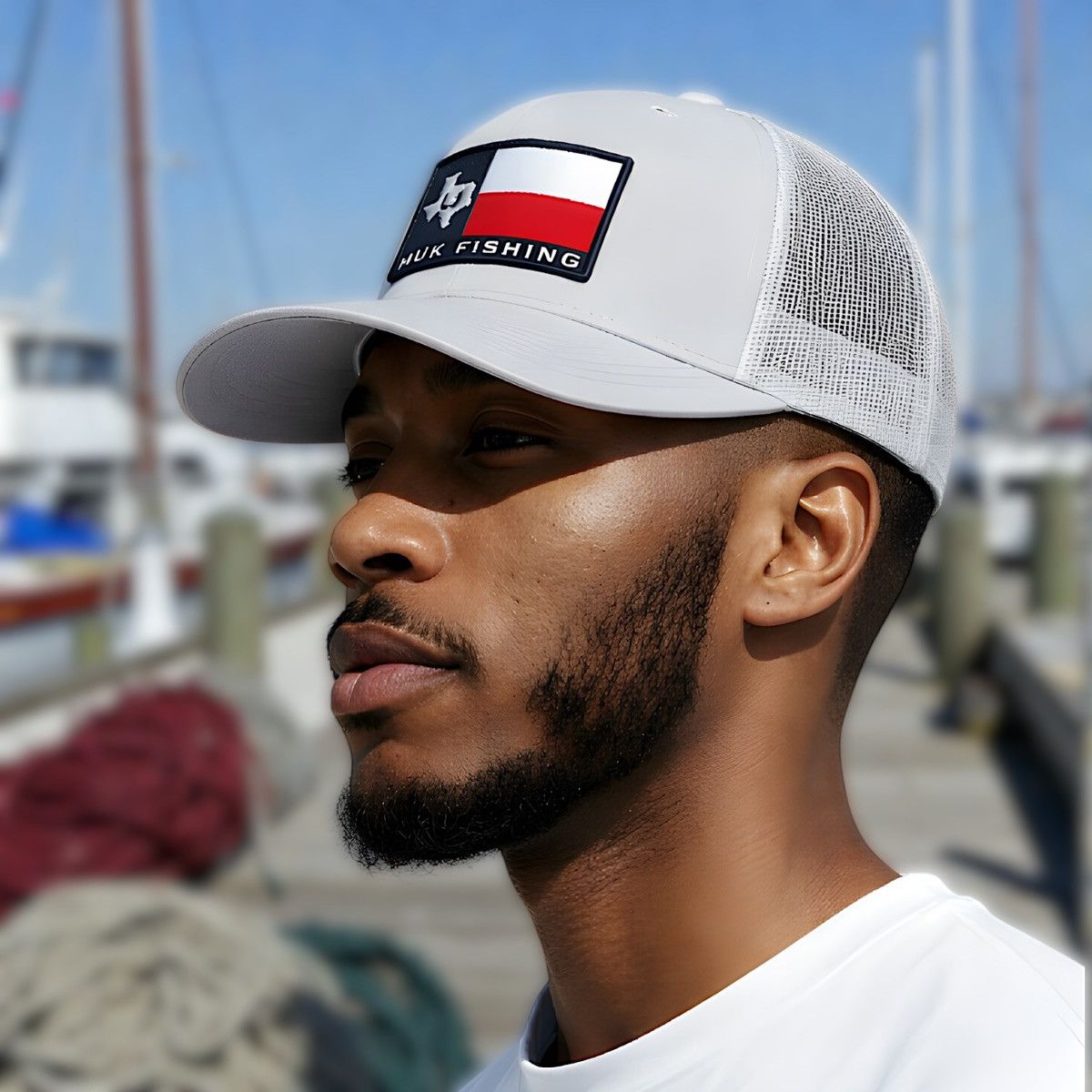 Other Huk Men’s Big State Grey Trucker Hat Sz OS Size ONE SIZE - 1 Thumbnail