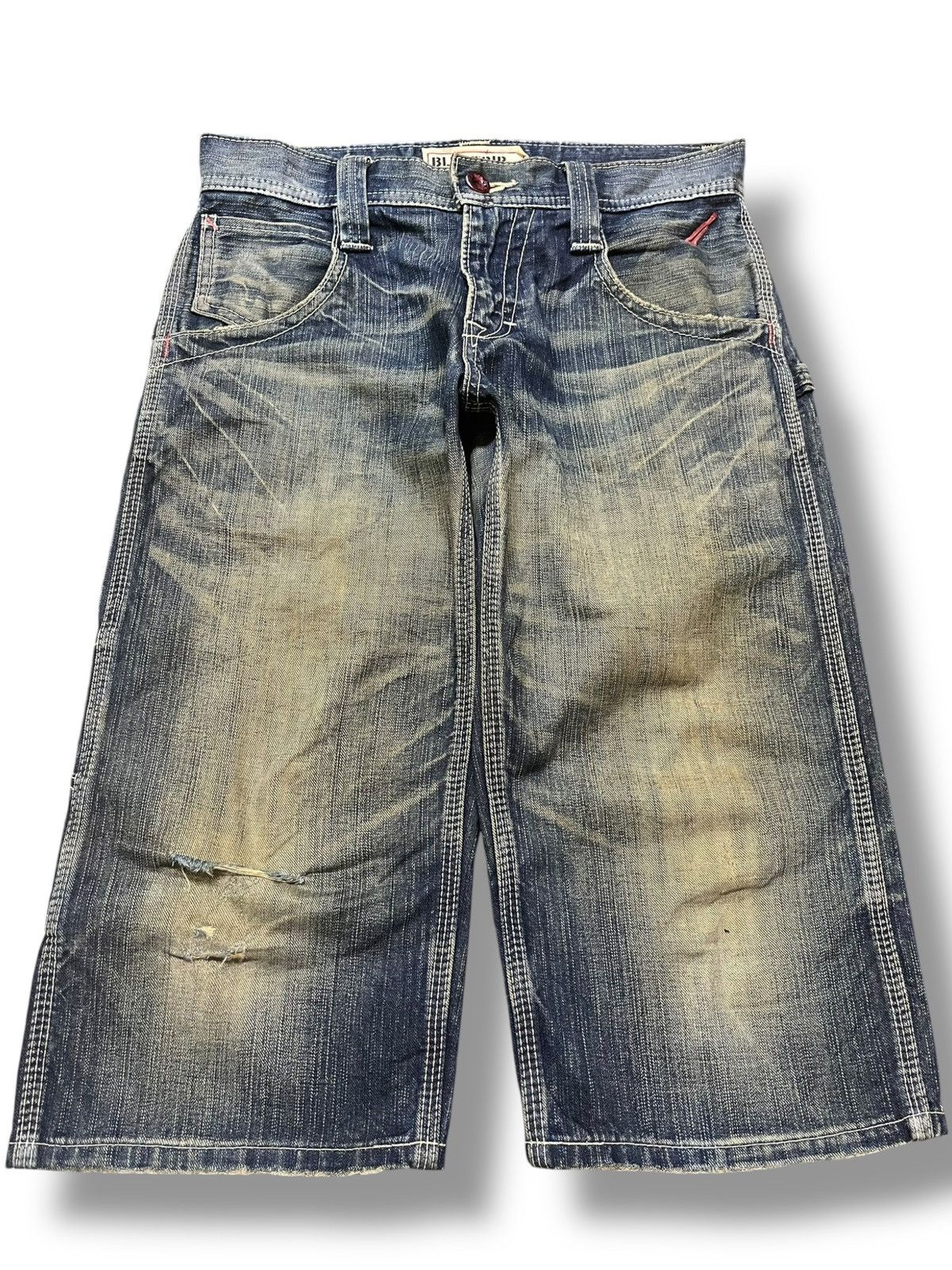 Edwin Vintage Edwin 503 Blue Trip Mudwash Short Denim Size US 30 / EU 46 - 1 Thumbnail