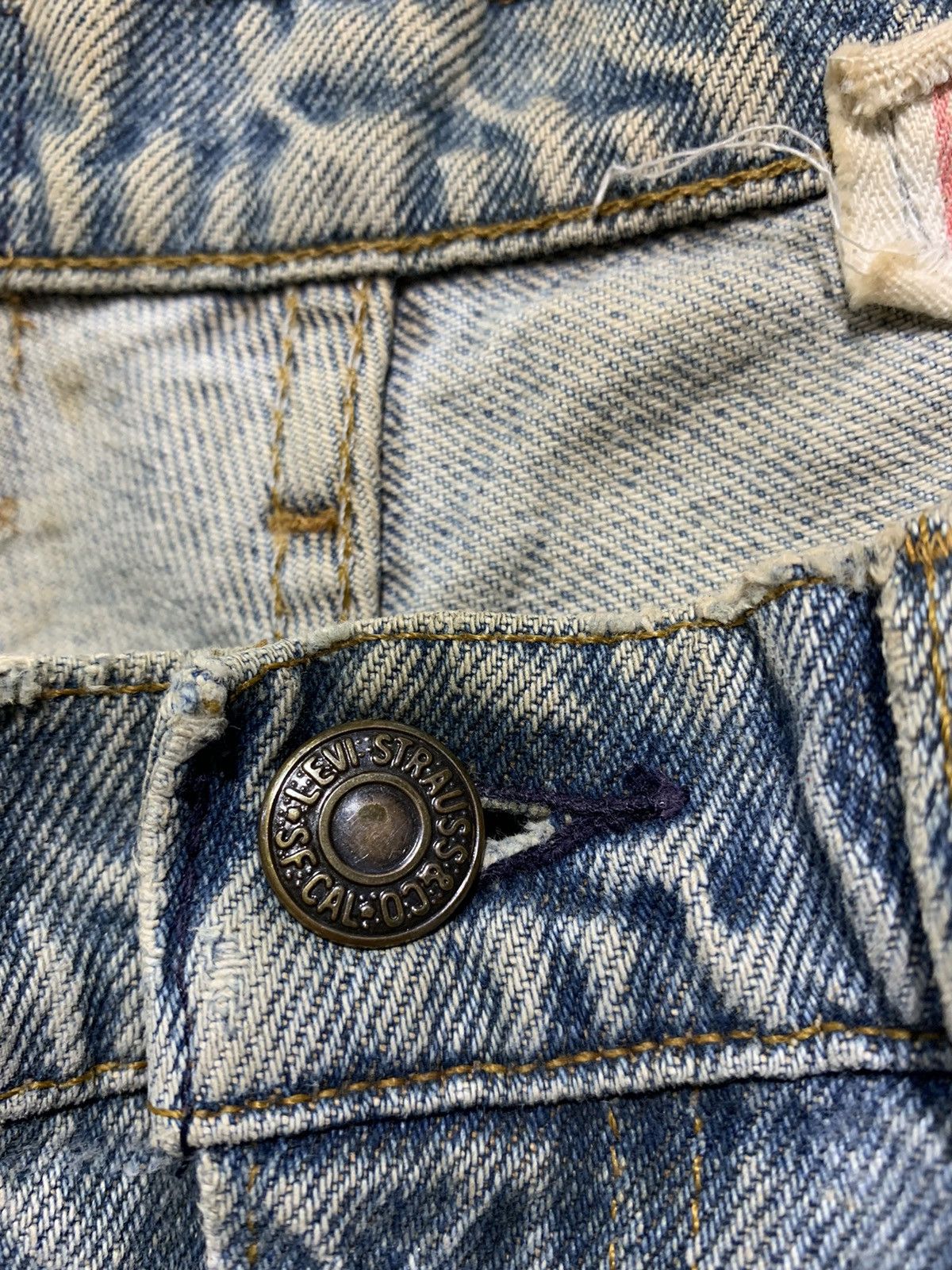 Levi's 🔥VTG LEVIS ORANGE TAB PATCHWORK&DISTRESSED JEANS Size US 30 / EU 46 - 9 Thumbnail