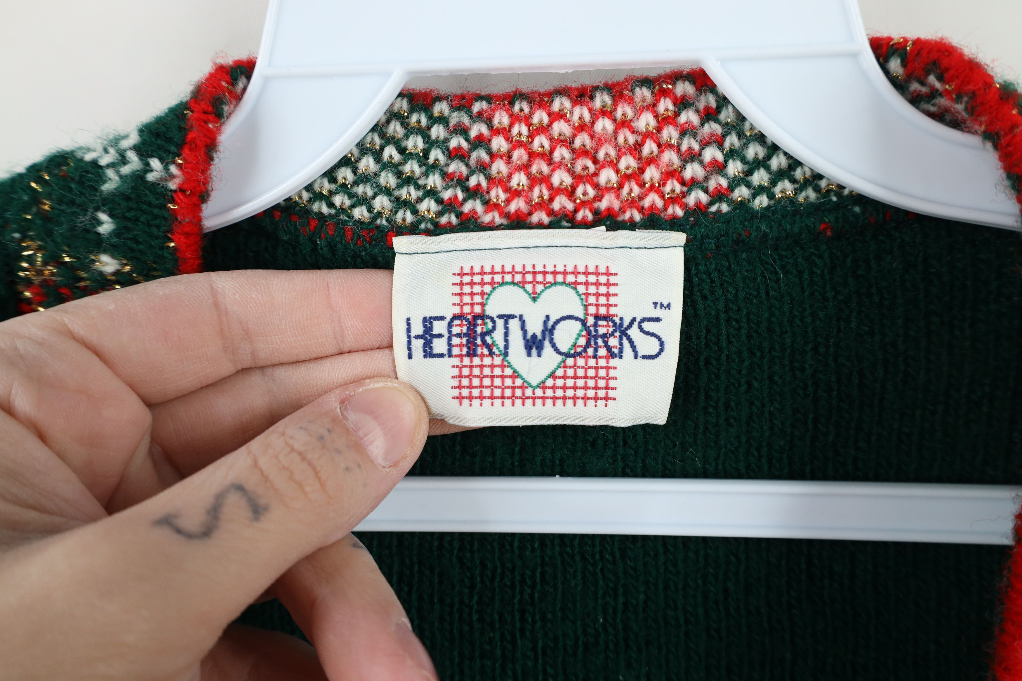 Vintage Vintage 90s Streetwear Heart Poinsettia Sweater Vest USA Size M / US 6-8 / IT 42-44 - 7 Thumbnail