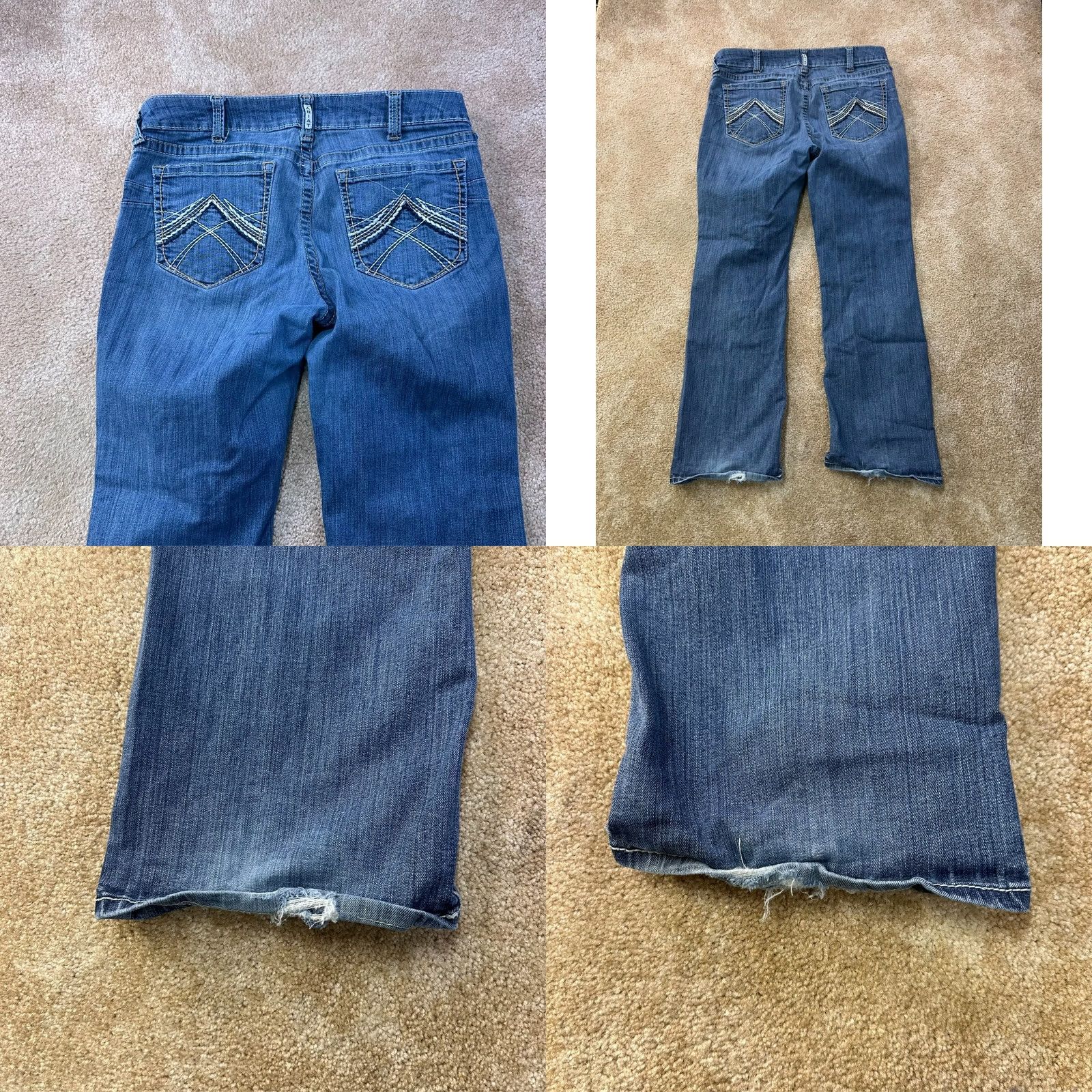 Ariat Ariat REAL DENIM Jeans Womens 34 Blue Stretch Bootcut 5-Pocket Regular Mid Rise From Mexico Mens? Womens Size 24" / US 00 / IT 34 - 8 Thumbnail