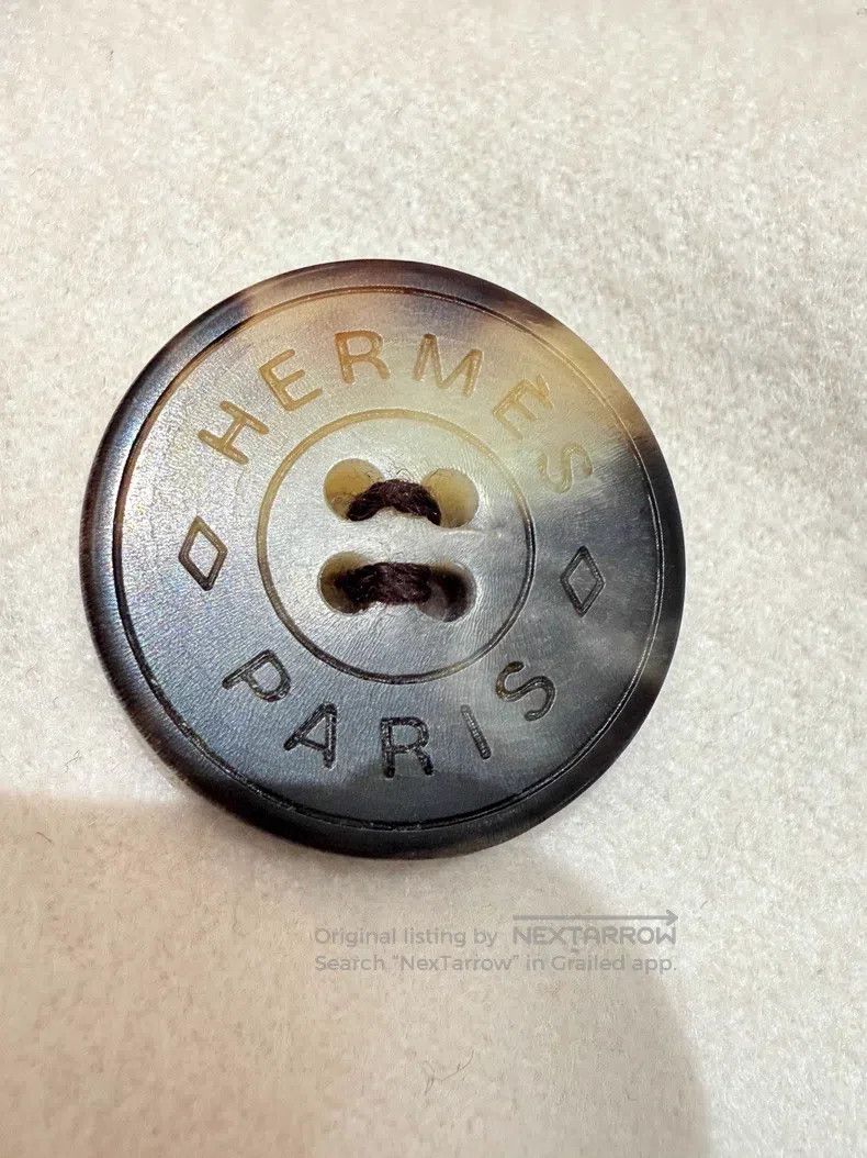 Hermes Hermes White with Apricot Stripe Cashmere Trench Coat Size XS / US 0-2 / IT 36-38 - 8 Thumbnail