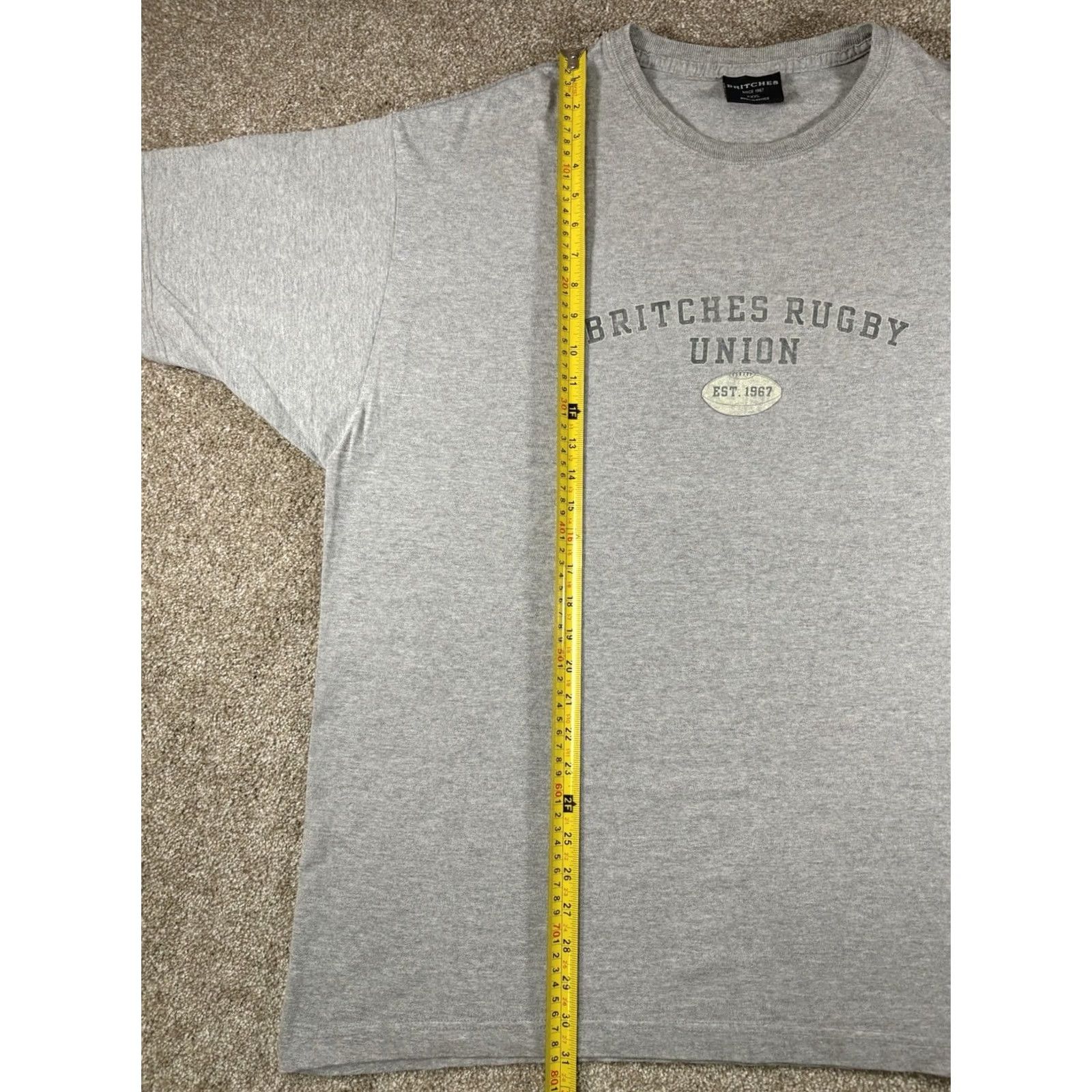 Vintage VINTAGE Britches Rugby Union Graphic Short Sleeve T-Shirt Grey Men’s Size XXXL Size US XXL / EU 58 / 5 - 4 Thumbnail