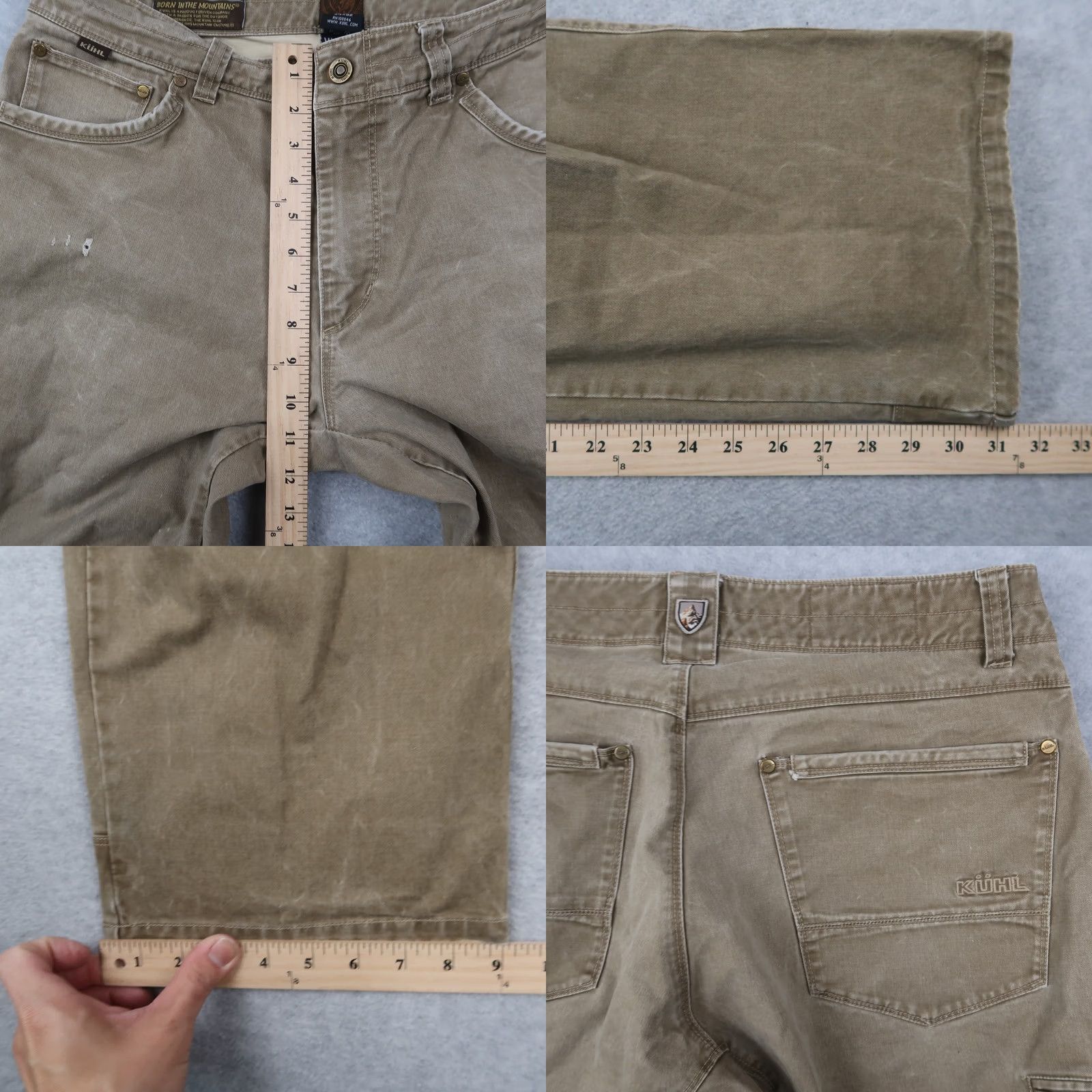 Vintage Kuhl Rydr Canvas Outdoor Hiking Vintage Patina Pants 34x32 Brown Size US 34 / EU 50 - 9 Thumbnail