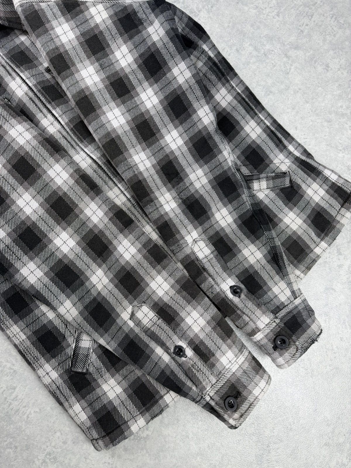 Iron Heart Iron Heart Heavy Flannel Zip Jacket Black Grey Check Size M Size US M / EU 48-50 / 2 - 19 Thumbnail