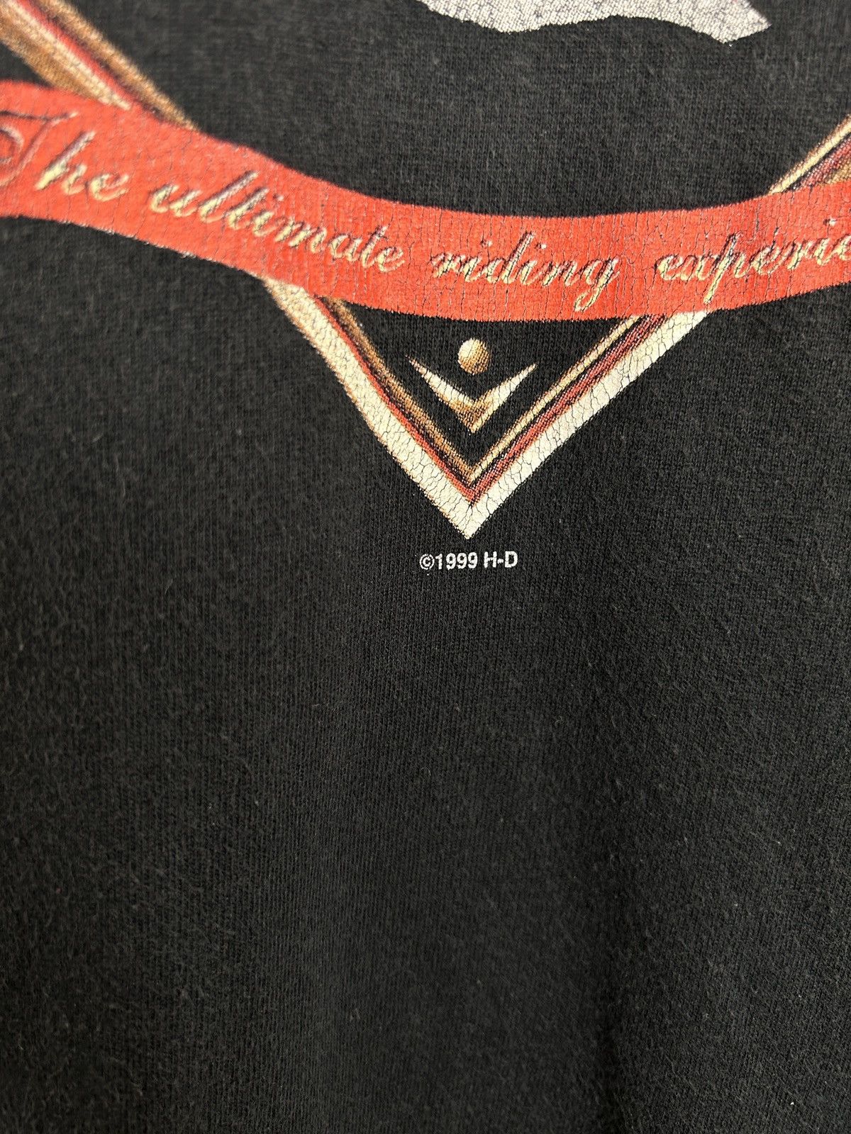 Harley Davidson 90s Vintage 1998 Harley Davidson Center Logo USA T-Shirt Size US XL / EU 56 / 4 - 3 Thumbnail