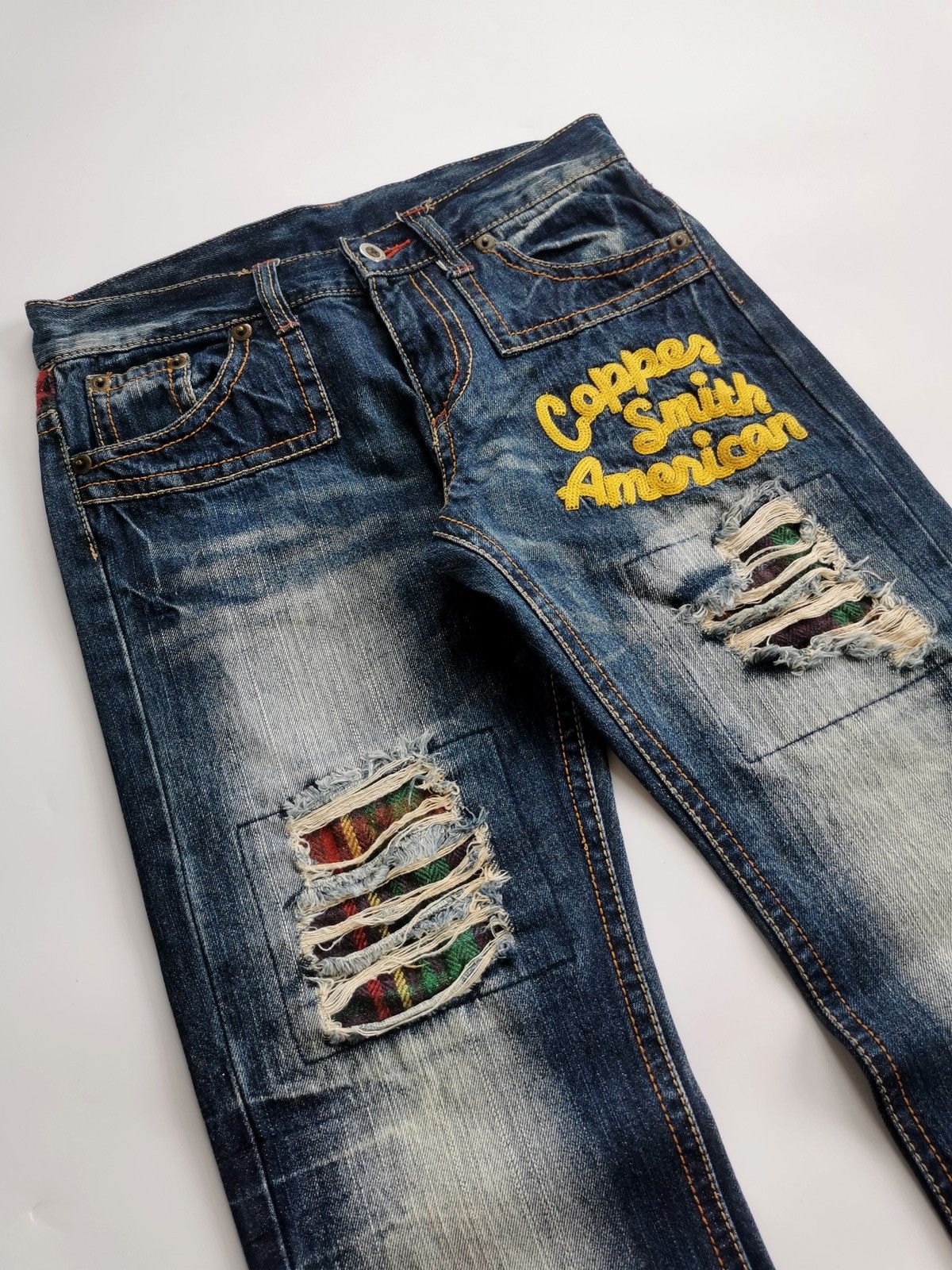 Japanese Brand Copper Smith American Patchwork Jeans Size US 30 / EU 46 - 3 Thumbnail