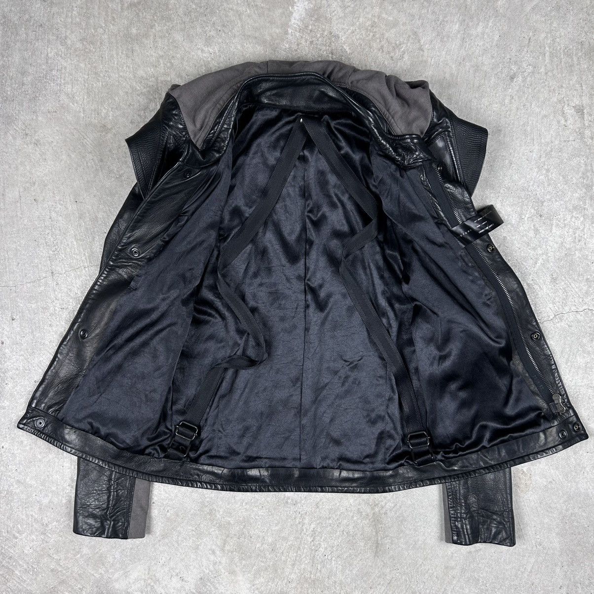 S/STERE S/STERE 2011SS Hooded Panel Leather Jacket Size US M / EU 48-50 / 2 - 3 Thumbnail