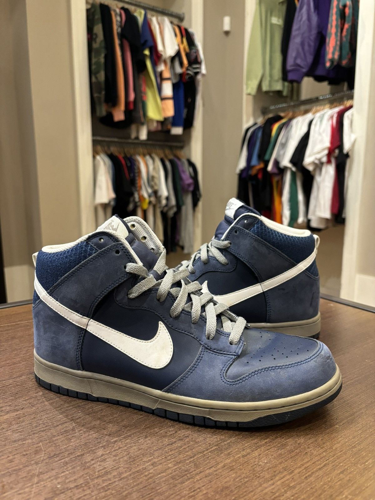 Nike Nike Dunk High Navy/Grey/White Size US 10 / EU 43 - 2 Thumbnail