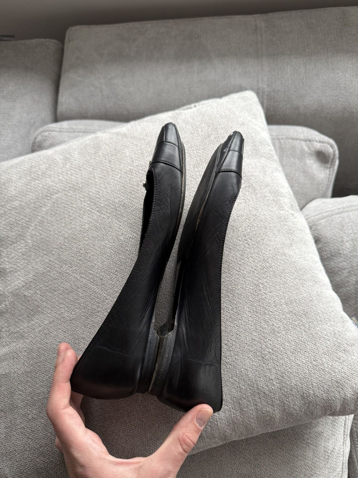 Givenchy Rare Givenchy Paris Black Leather Flat Ballet Shoes Sz 39,5 Size US 9.5 / IT 39.5 - 12 Thumbnail