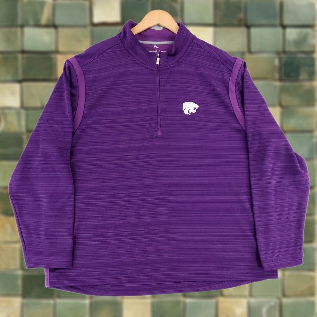 Tommy Bahama Tommy Bahama Island Zone 1/4 Zip K-State Wildcats Pullover Shirt Mens XXXL Purple Size US XXL / EU 58 / 5 - 1 Thumbnail