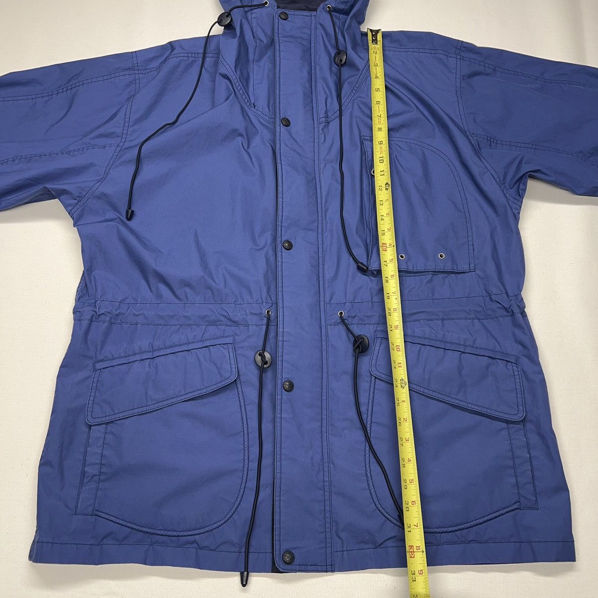 London Fog × Vintage VTG London Fog Jacket Blue Pocket Hood Zip Long Coat Towne Size US L / EU 52-54 / 3 - 18 Thumbnail