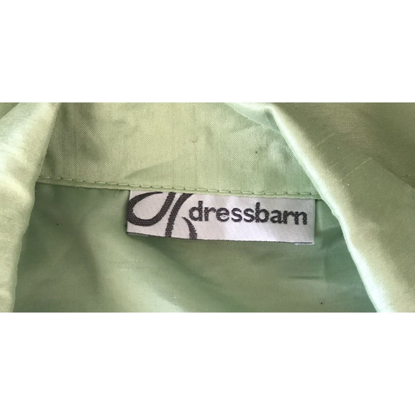 Vintage VINTAGE Dressbarn wrap top L lime shimmer sleeveless collar tie 90s Y2K Size L / US 10 / IT 46 - 4 Thumbnail