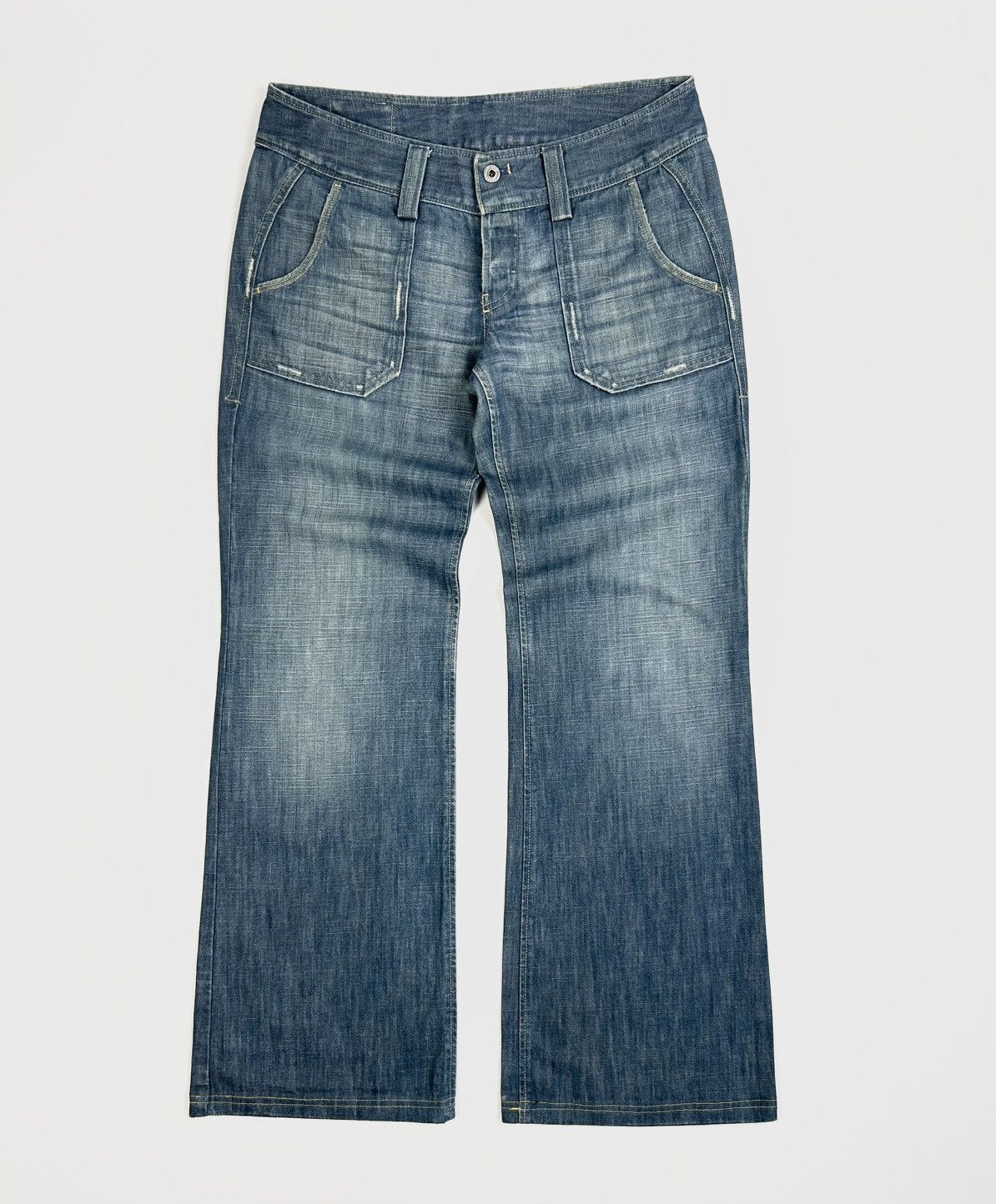 Diesel × Vintage Vintage Diesel Cargo Jeans Blue Denim Pants Y2k rare Size 30" / US 8 / IT 44 - 1 Thumbnail