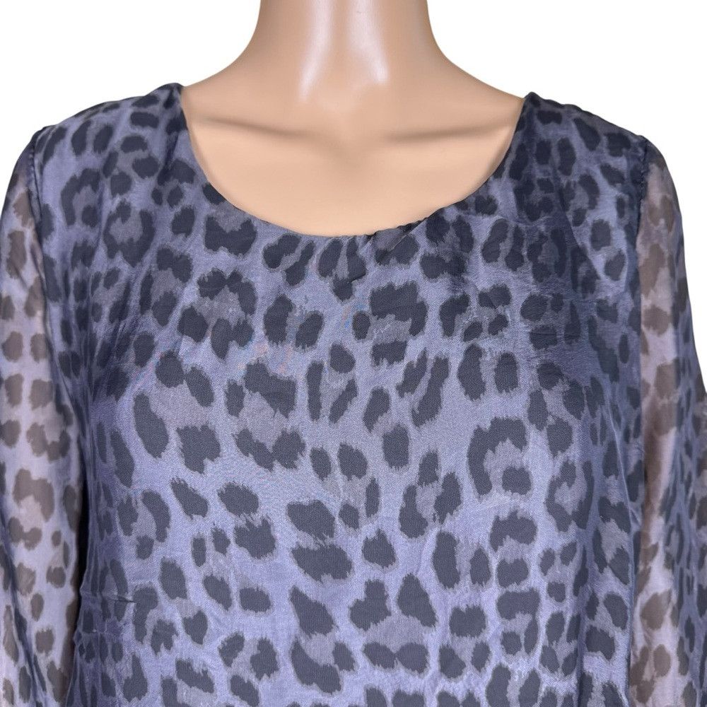 Other M Made In Italy Silk Viscose Blend Animal Print Long Sleeve Size M / US 6-8 / IT 42-44 - 2 Thumbnail