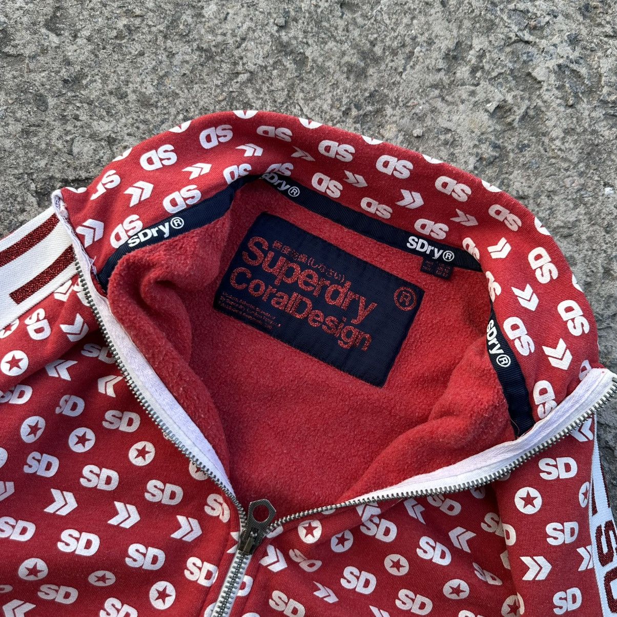 Superdry Vintage Japanese Style Superdry Coral Design Zip Sweater Size US S / EU 44-46 / 1 - 9 Thumbnail