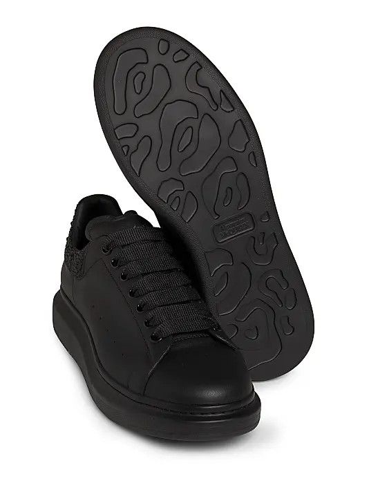 Alexander McQueen os11x0126 Oversized Crystal Heel Leather Low-Top Sneakers Size US 13 / EU 46 - 5 Thumbnail