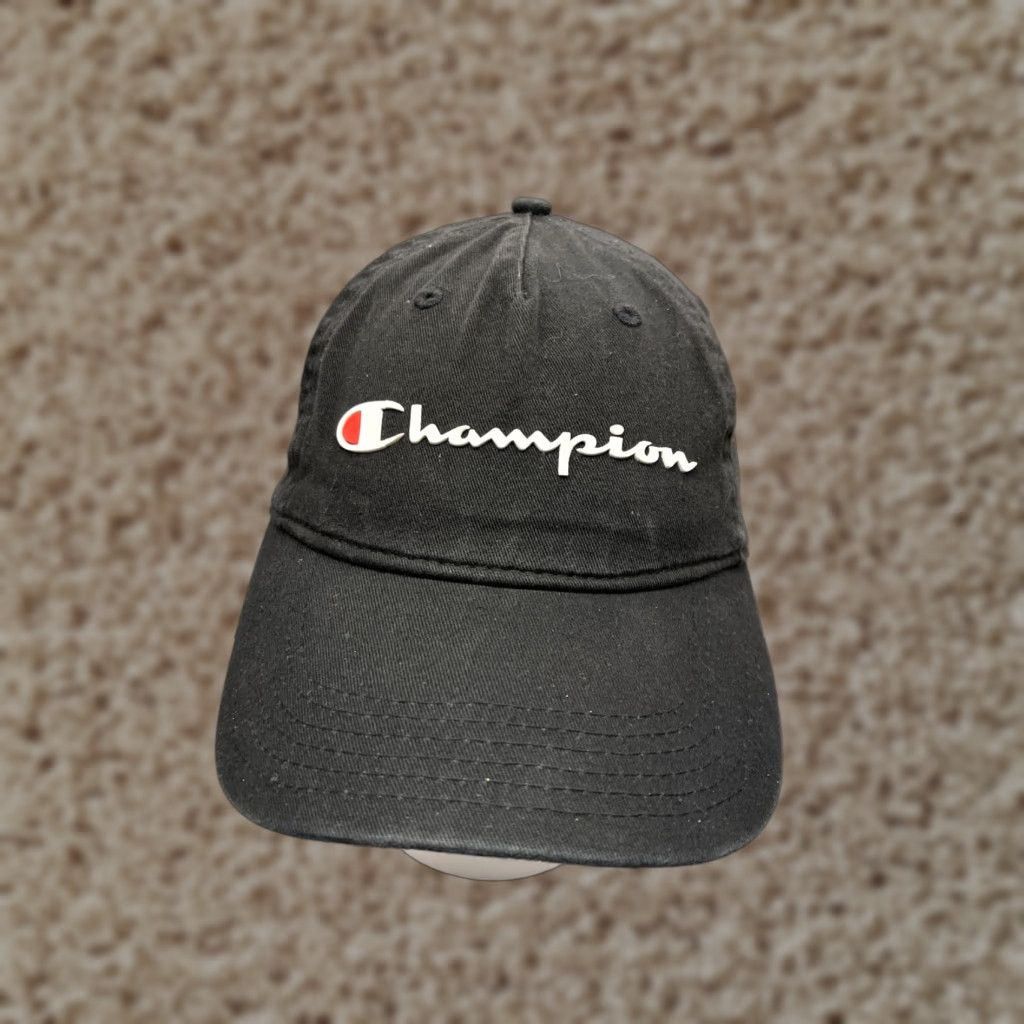 Champion Champion Adjustable Golf Hat Cap Black One Size Cotton Outdoor Mens Size ONE SIZE - 1 Thumbnail