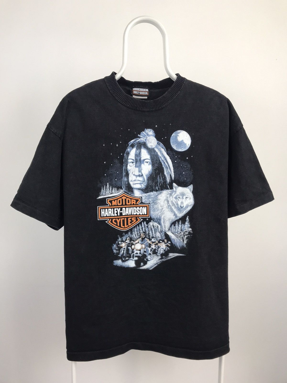 Vintage Vintage Harley Davidson Licensed Big Logo Indian Printed Tee Size US L / EU 52-54 / 3 - 1 Thumbnail