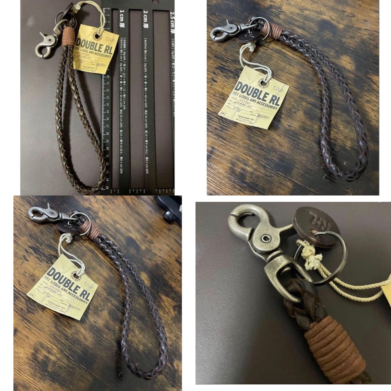Ralph Lauren RRL RALPH LAUREN Wallet Mens BRAIDED LEATHER CHAIN RARE DEADSTOCK MULTICOLOR USED Size ONE SIZE - 9 Thumbnail
