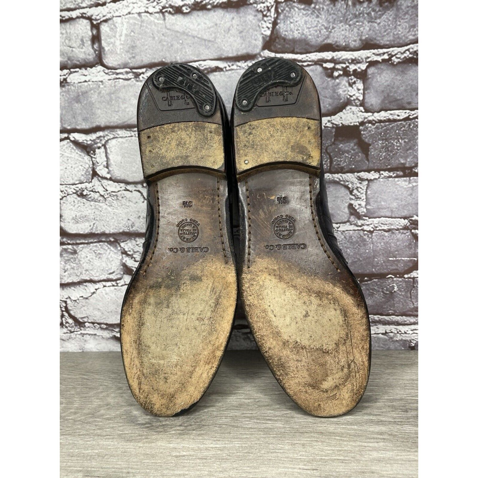 Other Cable & Co. Black Leather Croc Penny Loafers Dress Shoes Men Size US 9.5 / EU 42-43 - 13 Thumbnail