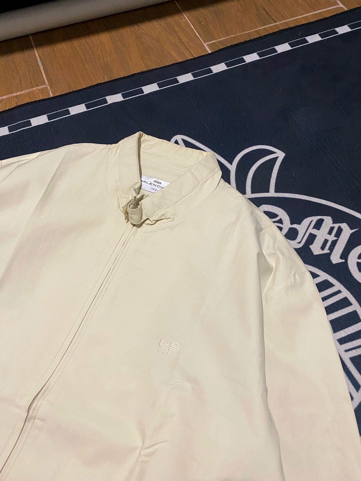 image of Balenciaga Golf Bb Logo Vintage Jacket in Khaki, Men's (Size XL)