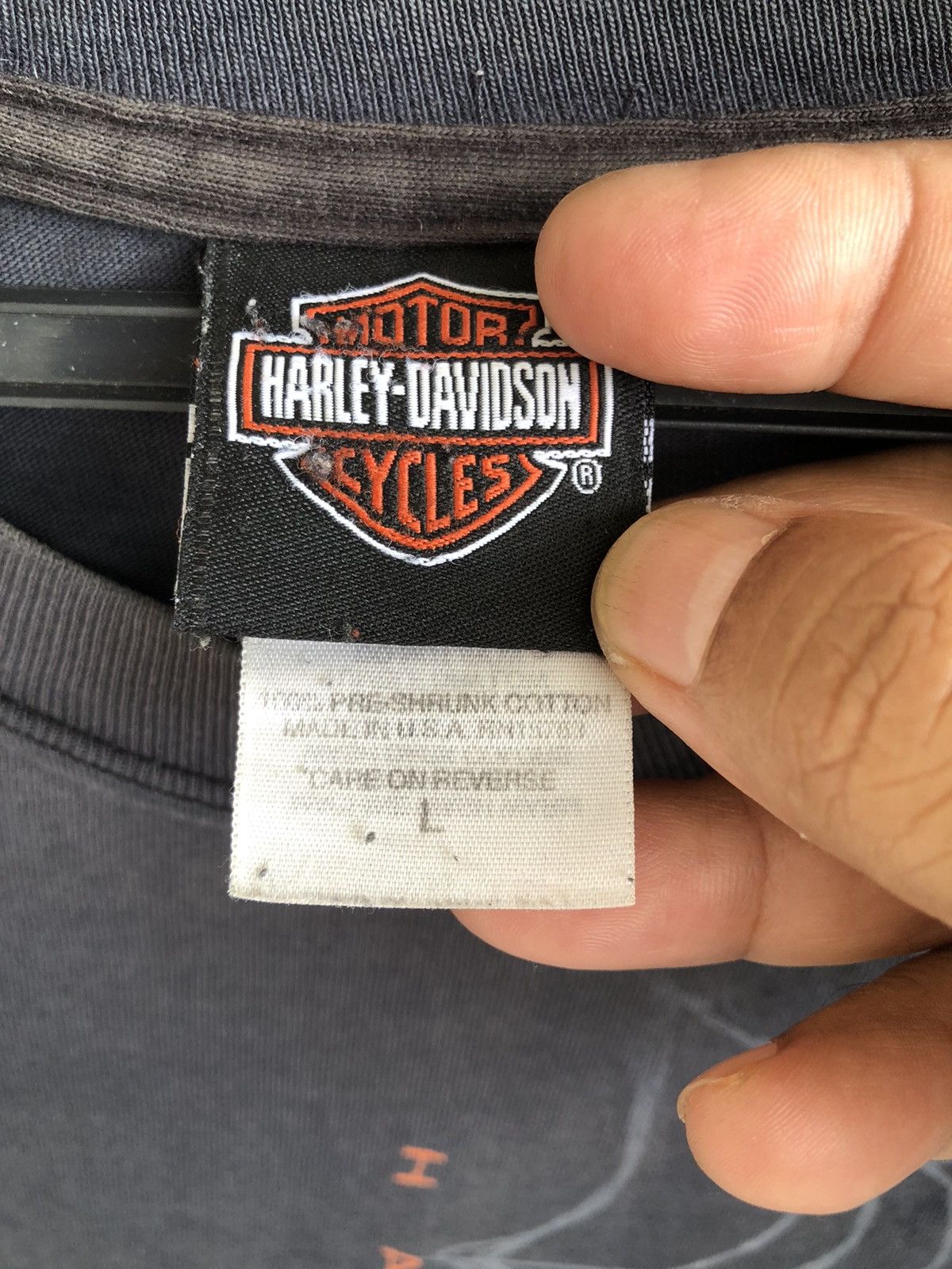Harley Davidson Vintage 00s Harley Davidson Spider Web Faded Tee Size US L / EU 52-54 / 3 - 13 Thumbnail