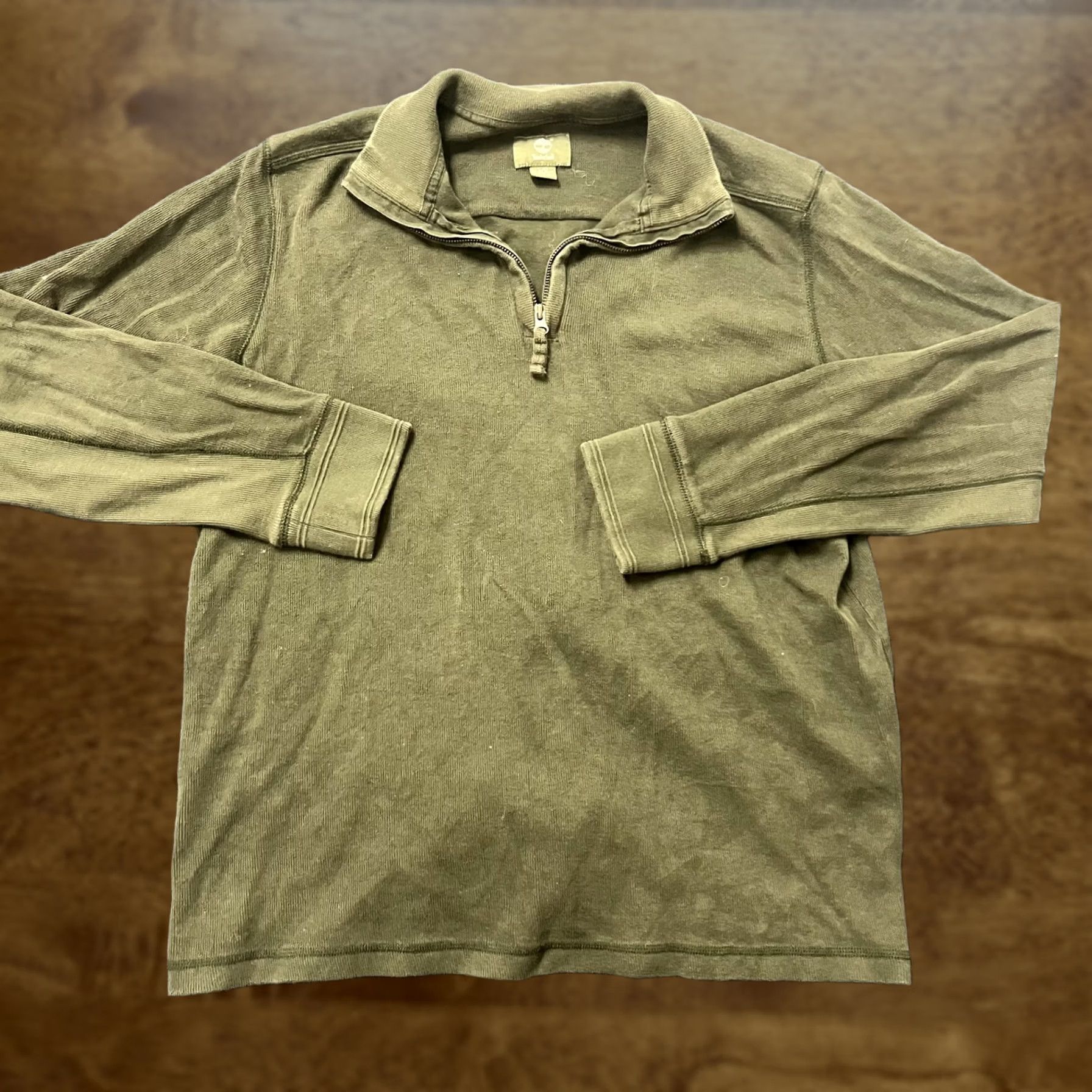 Timberland Timberland Pullover Mens Large Green Quarter Zip Long Sleeve Regular Fit Sweater Size US L / EU 52-54 / 3 - 1 Thumbnail