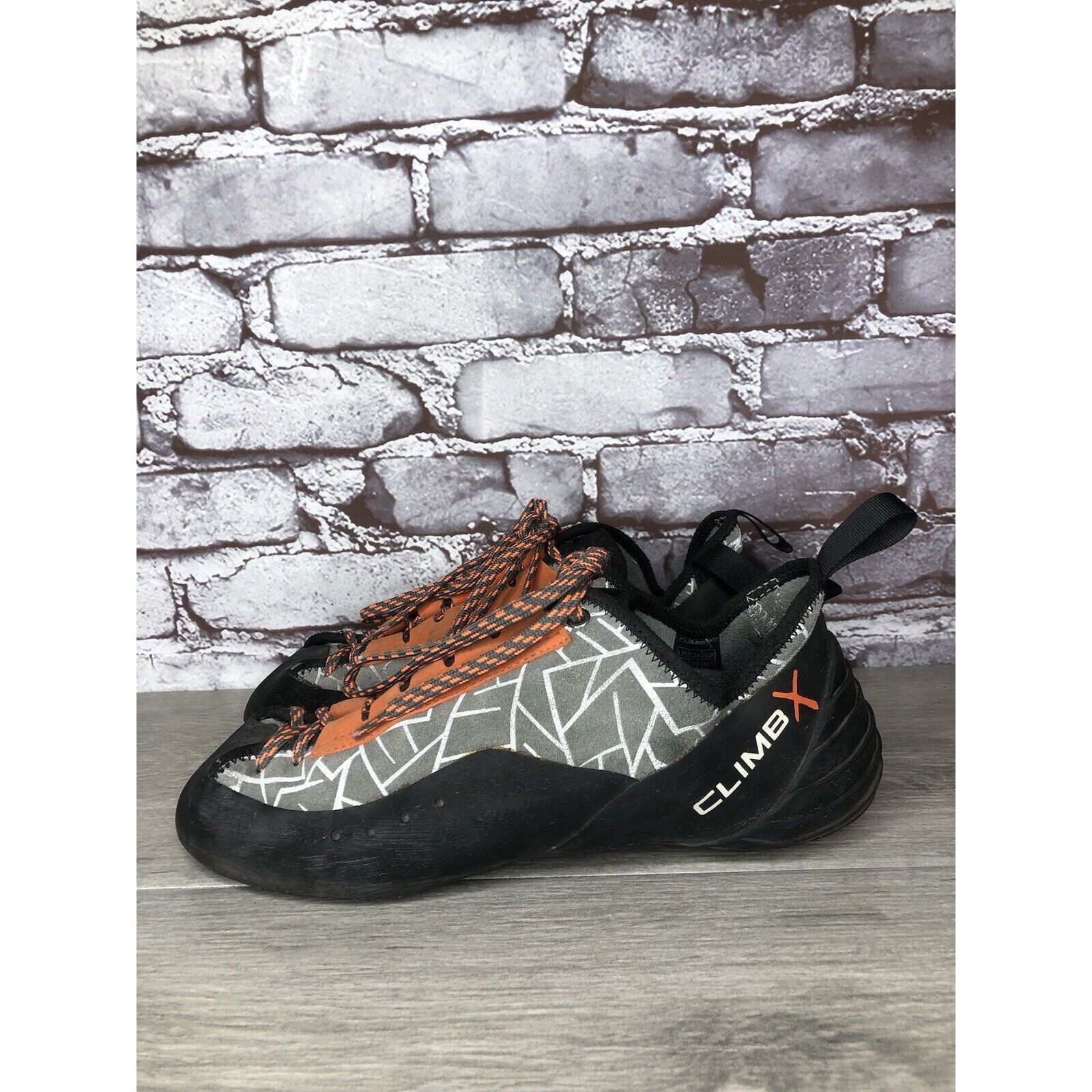 Other Climb X Grey Synthetic Orange Lace Black Climbing Shoes Men Size US 11 / EU 44 - 1 Thumbnail