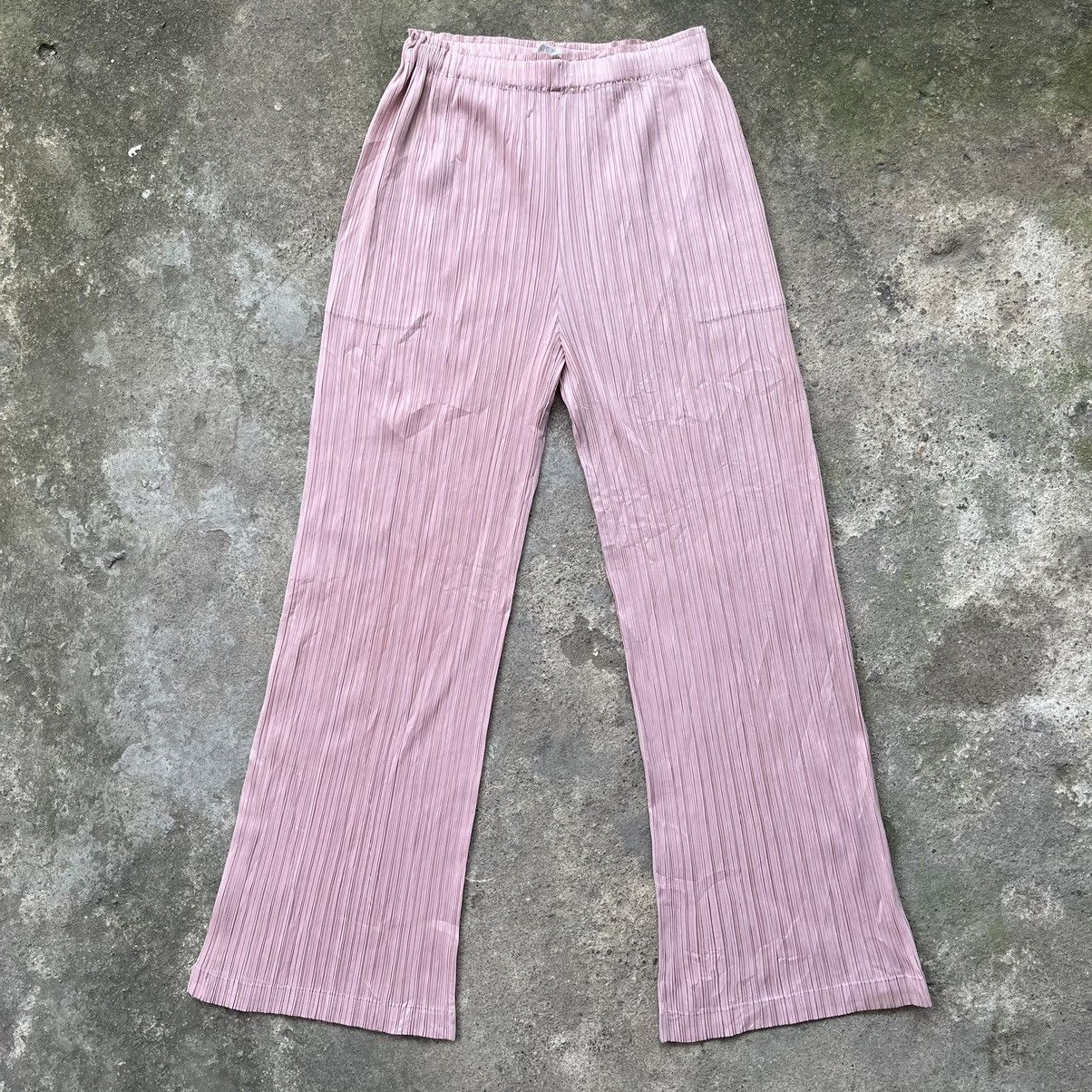 image of Issey Miyake Pleats Please x Vintage Pleats Please Issey Miyake Pants in Soft Pink, Women's (Size 3