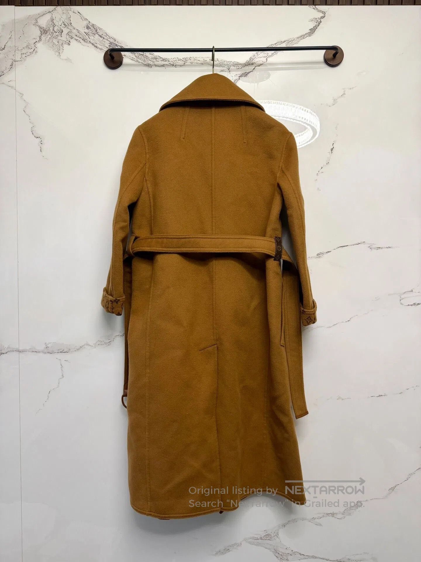 Louis Vuitton louis vuitton brown wool printed coat. Size M / US 6-8 / IT 42-44 - 3 Thumbnail