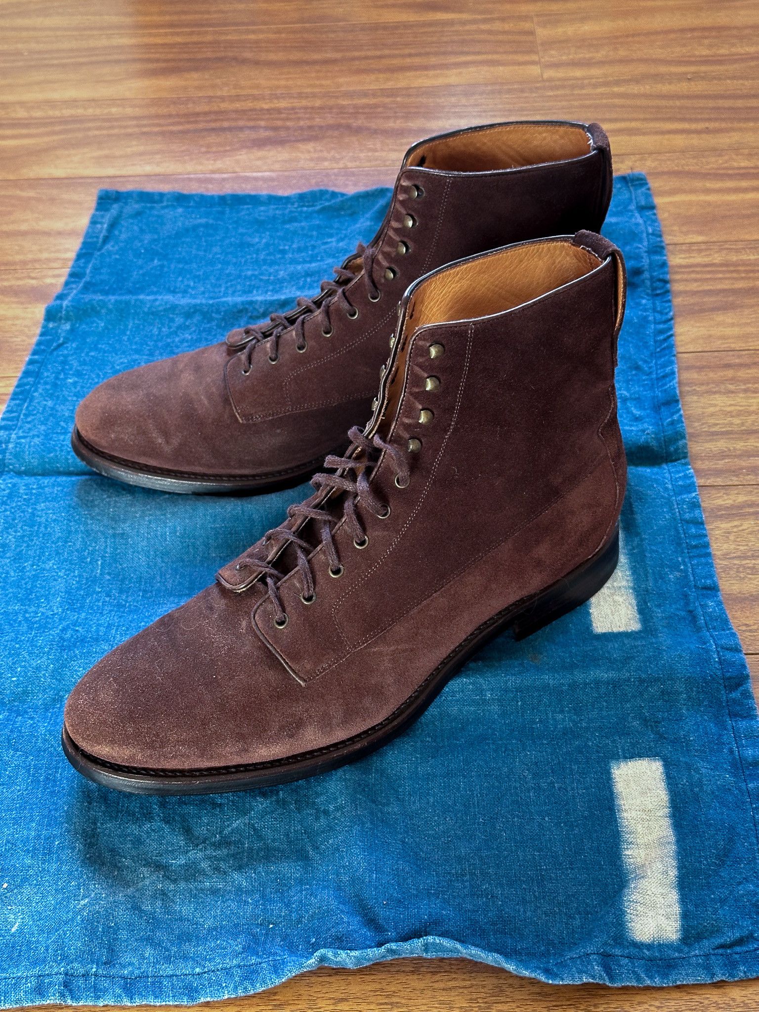 Barbanera Kerouac brown suede balmoral boots Size US 11 / EU 44 - 1 Thumbnail