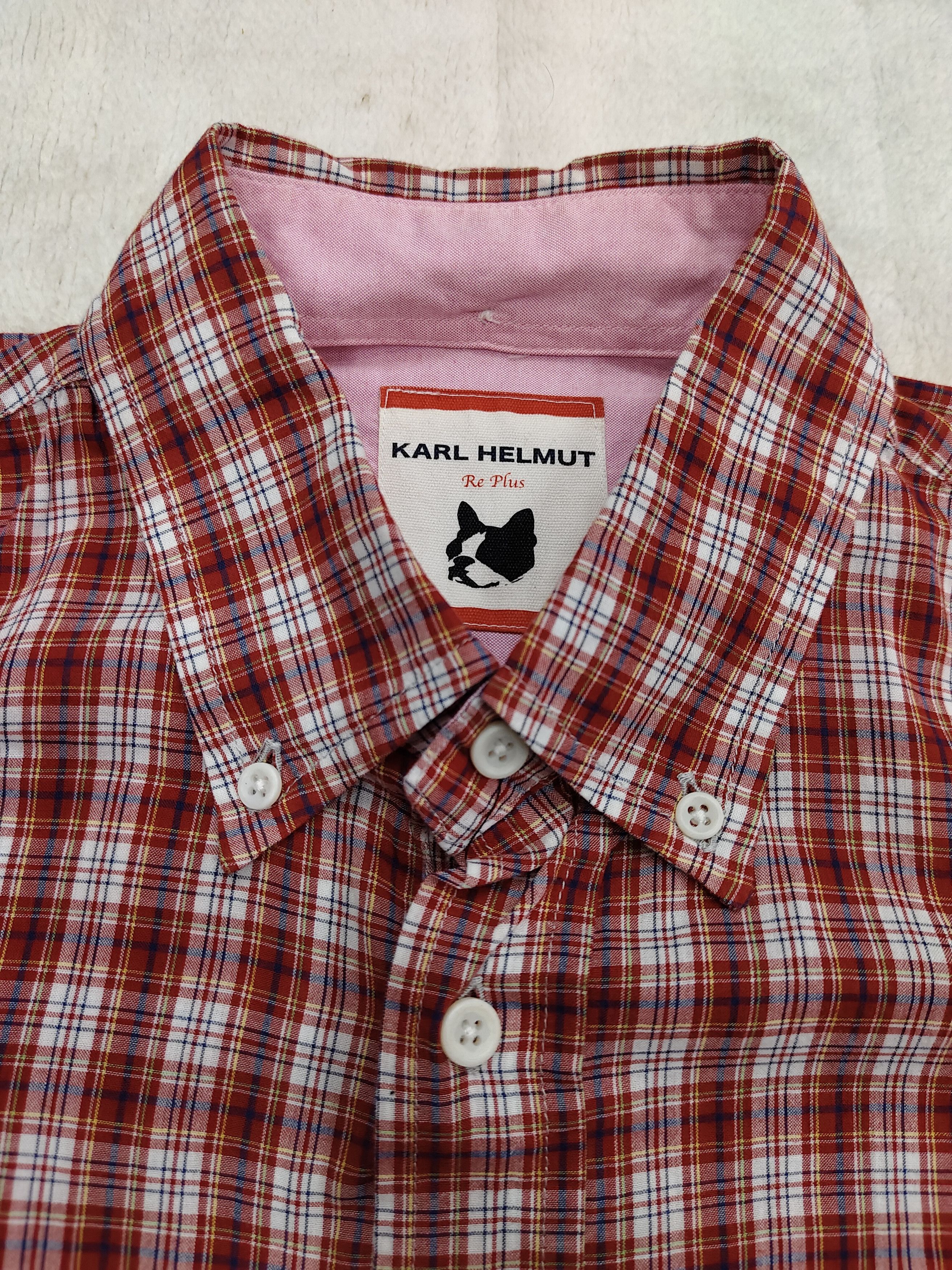 Karl Helmut 🇯🇵Karl Helmut🇯🇵 Dogs Embroidered Tartan Shirt Size US L / EU 52-54 / 3 - 5 Thumbnail