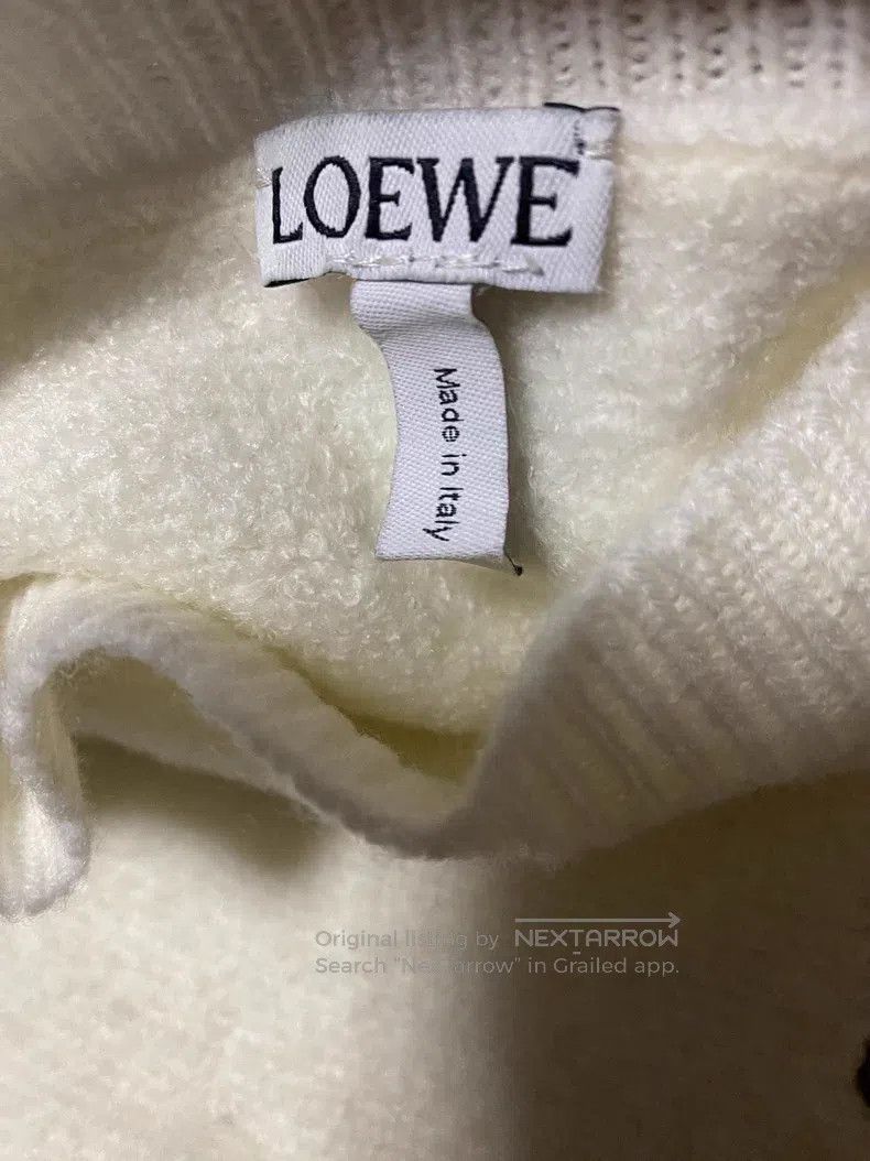 Loewe Loewe Lady's wool knitted sweater, 100% wool, ivory color, Size S / US 4 / IT 40 - 2 Thumbnail