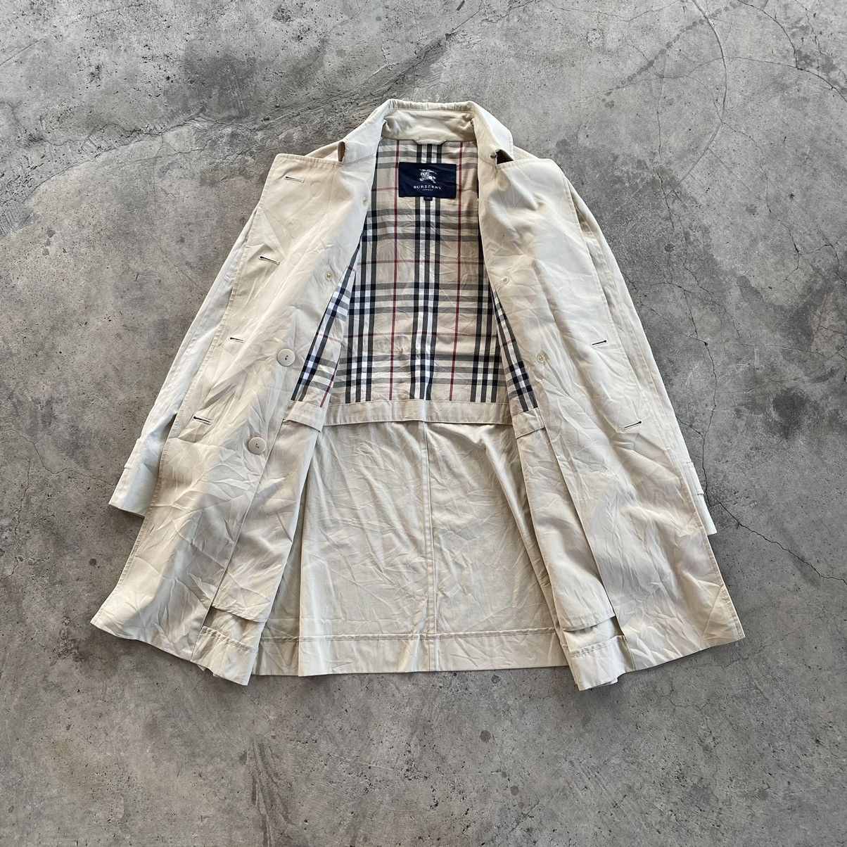 Burberry BURBERRY Double Breasted Trench Coat Size US XXS / EU 40 - 2 Thumbnail