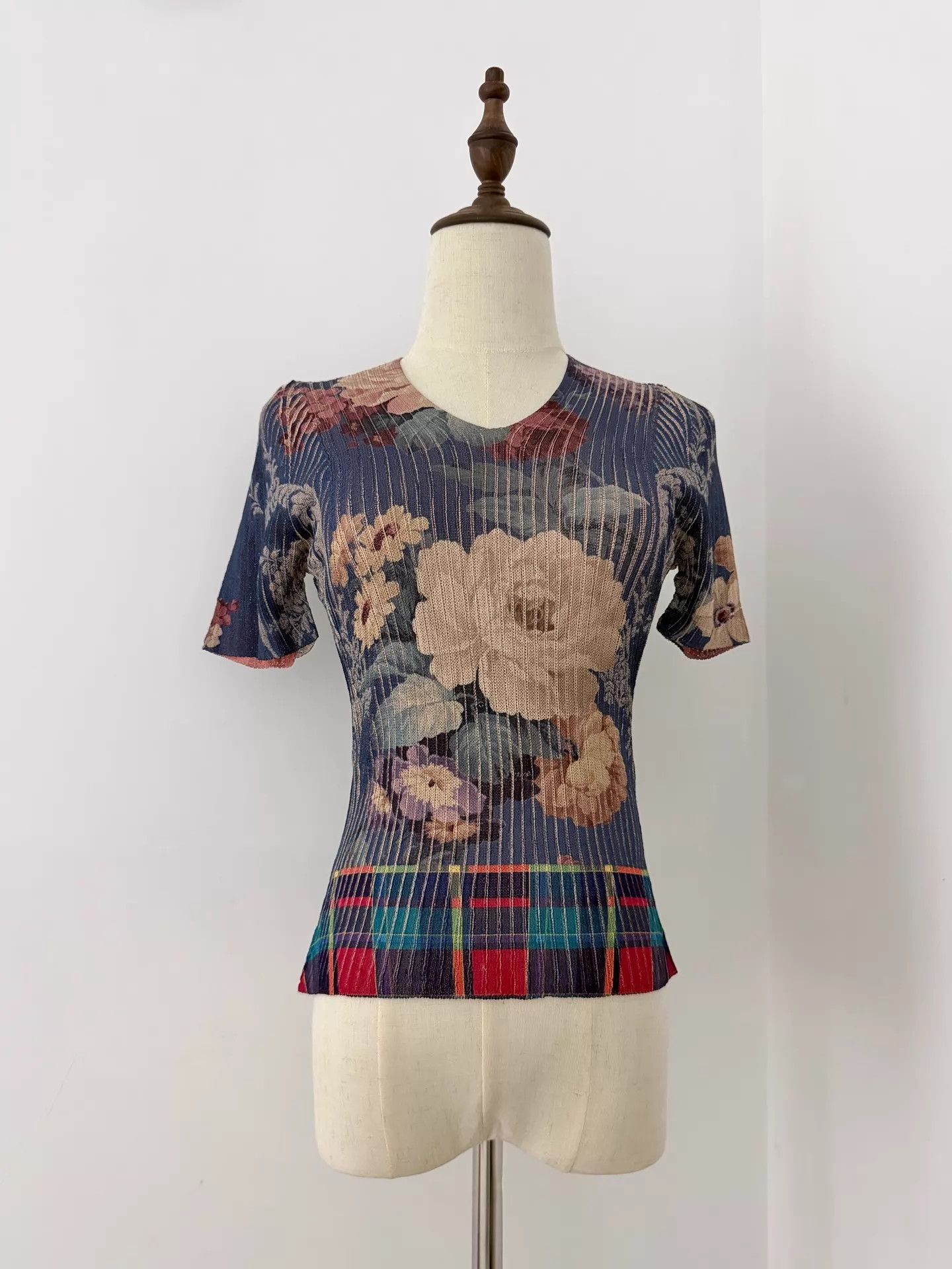 Other Yoshiki hishinuma 90s Pleated Floral Knit T Chk 3 Size L / US 10 / IT 46 - 7 Thumbnail