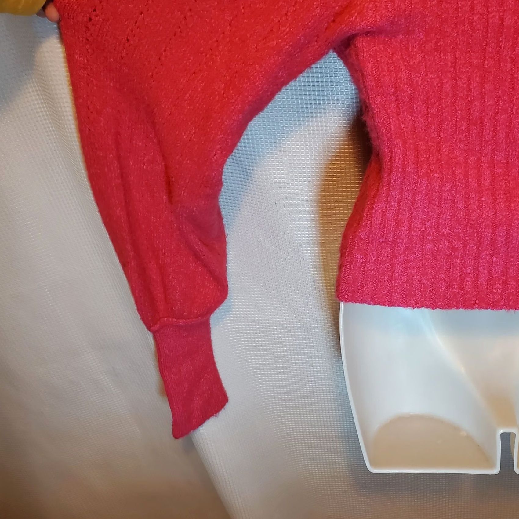 Free People Free People Katie Mix Stitch Scoop Square Neck Sweater Pink Sz M Balloon Sleeve Size M / US 6-8 / IT 42-44 - 6 Thumbnail